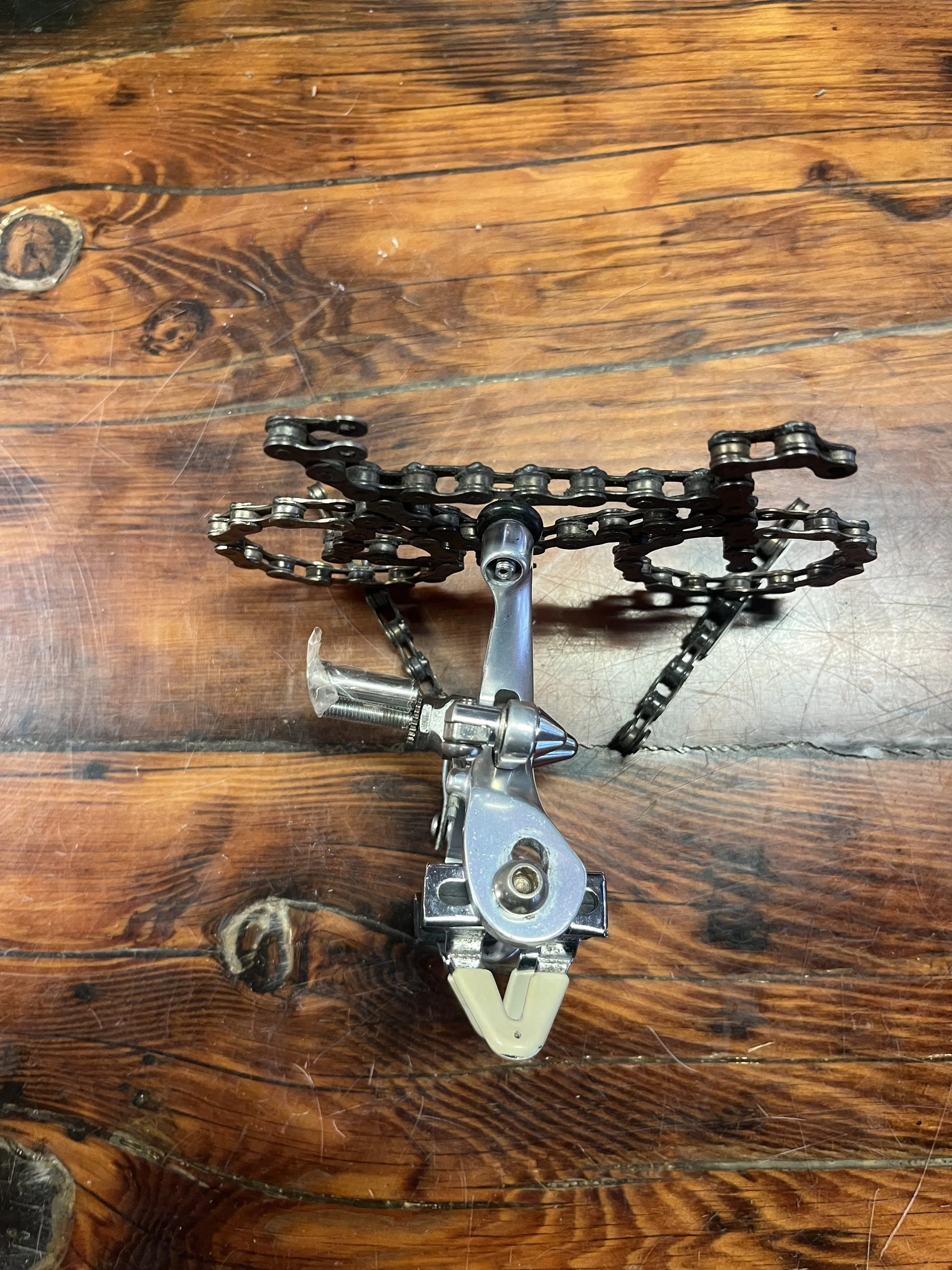 Photo of a pair of vintage mid-1980s Campagnolo Chorus Monoplaner brake calipers for sale.