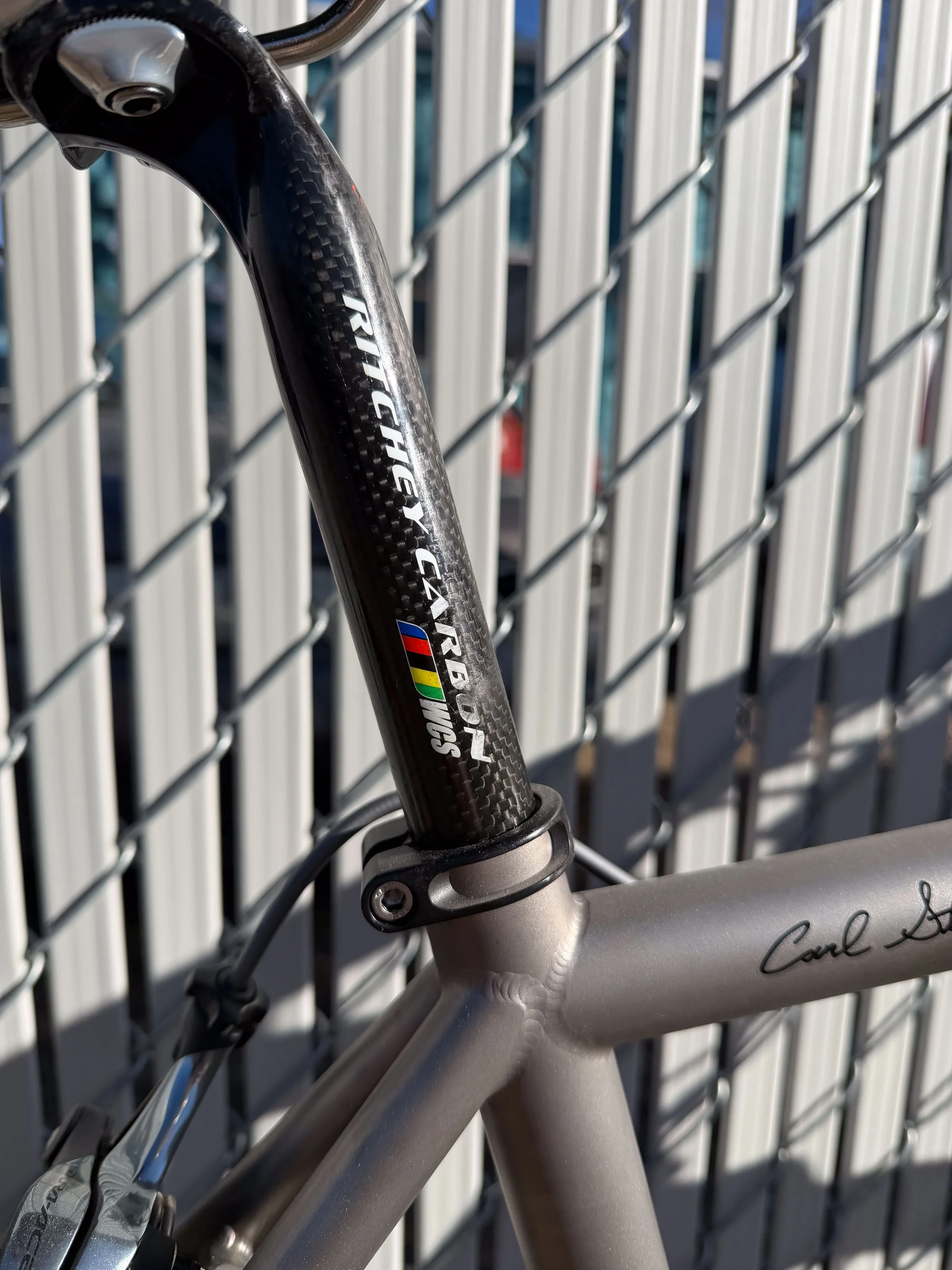 Photo of a Carl Strong 49cm titanium road bike for sale.