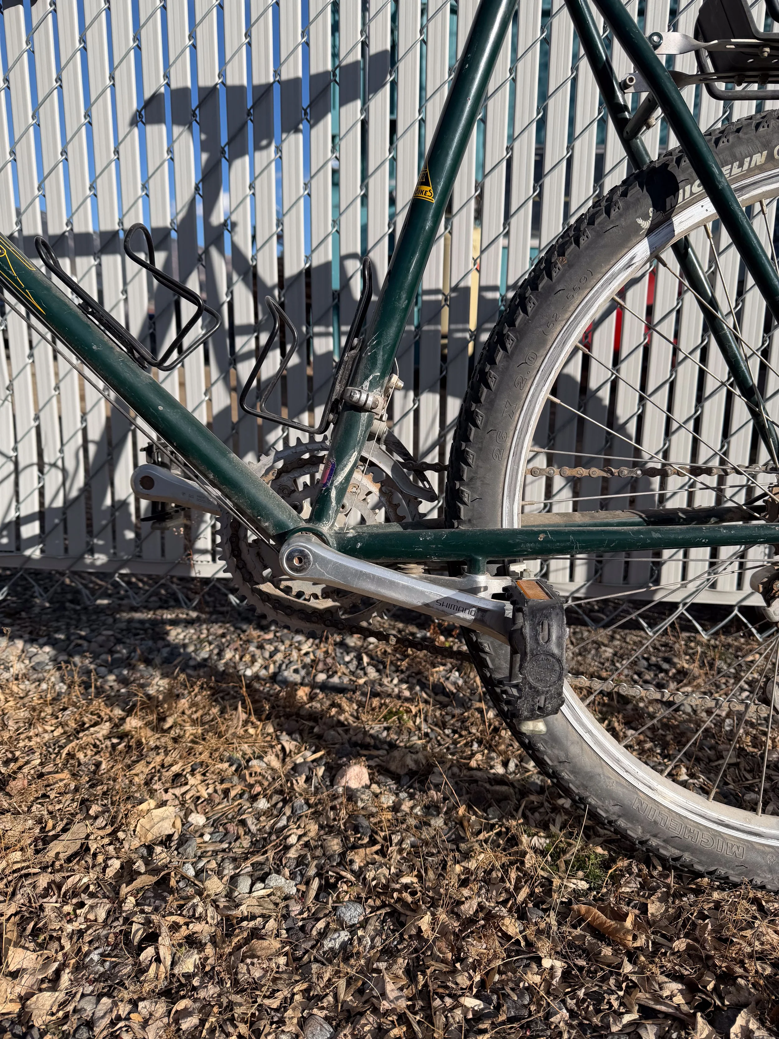 Photo of a 1985 vintage green Fisher mountain bike for sale.