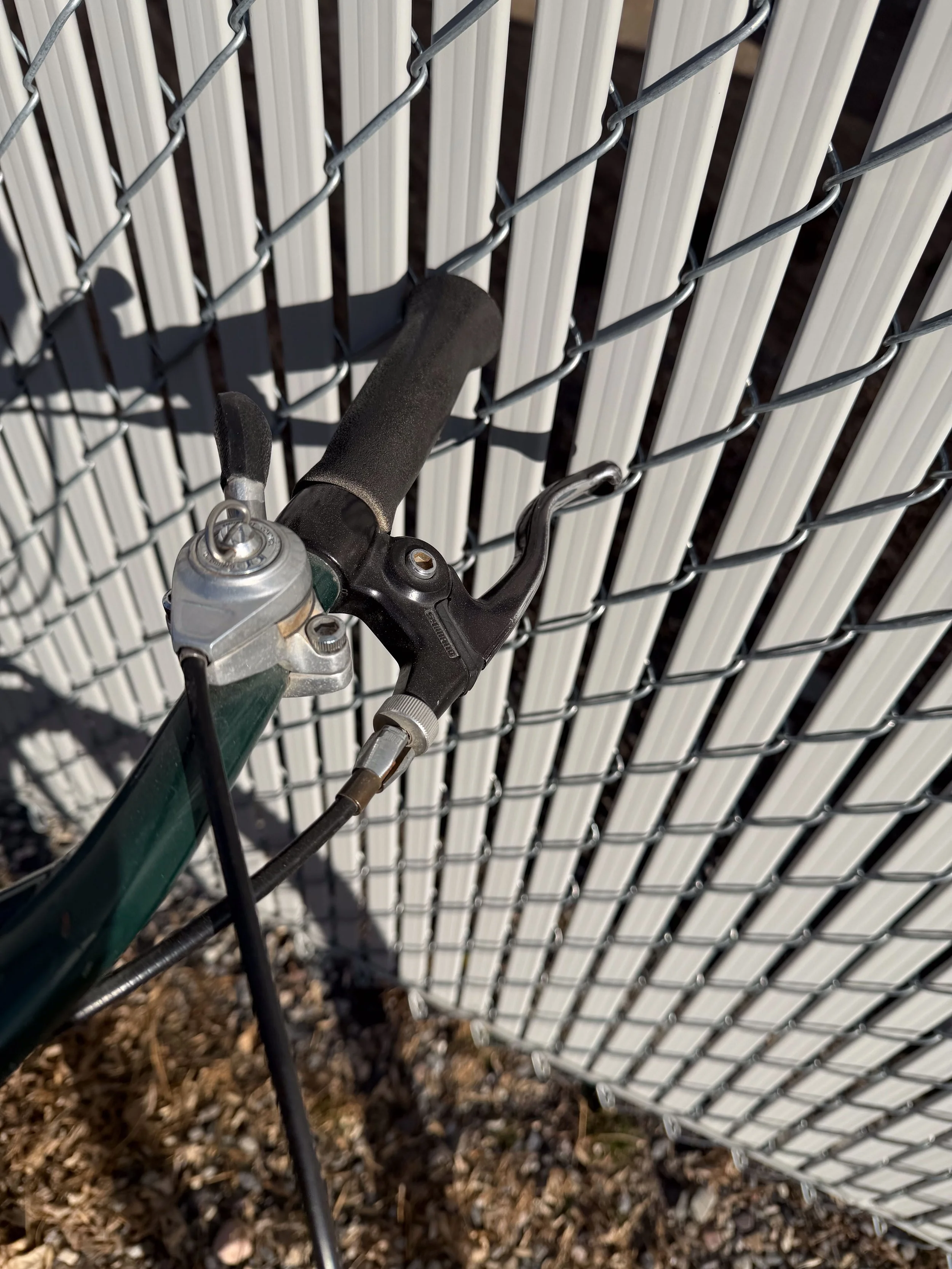 Photo of a 1985 vintage green Fisher mountain bike for sale.