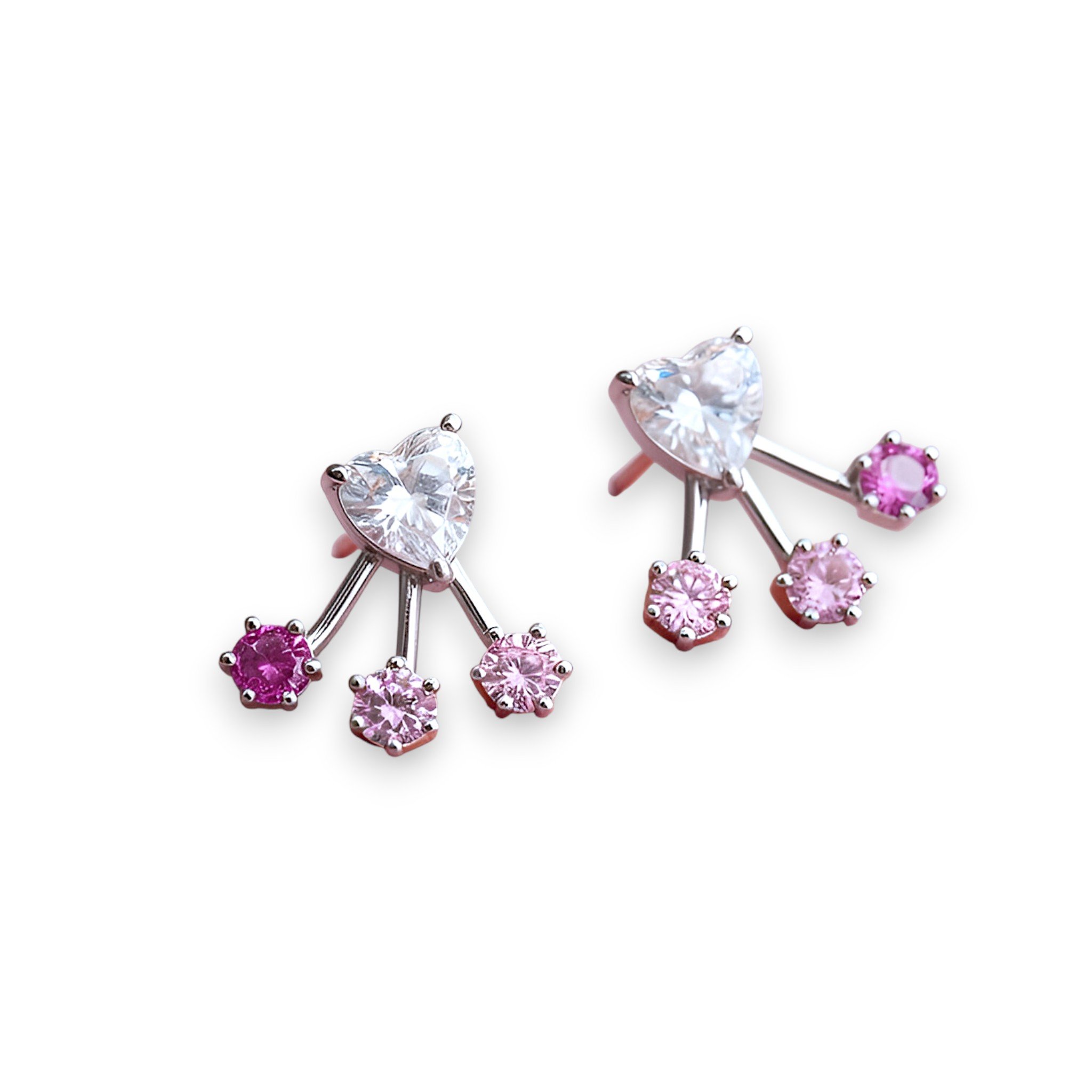 Heart Front Back Earrings