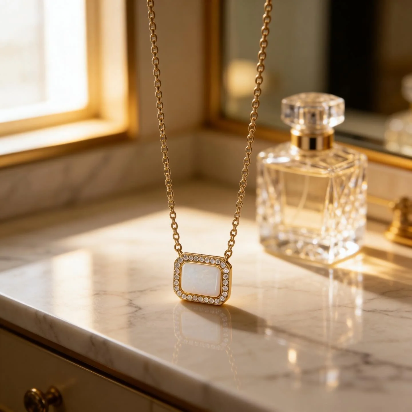 Soft glow. Endless sparkle. ✨

Our Opal Halo Necklace captures the magic of luminous opal framed in a radiant halo of brilliance &mdash; the perfect balance of timeless elegance and modern shimmer. Whether you layer it with your favorites or let it s