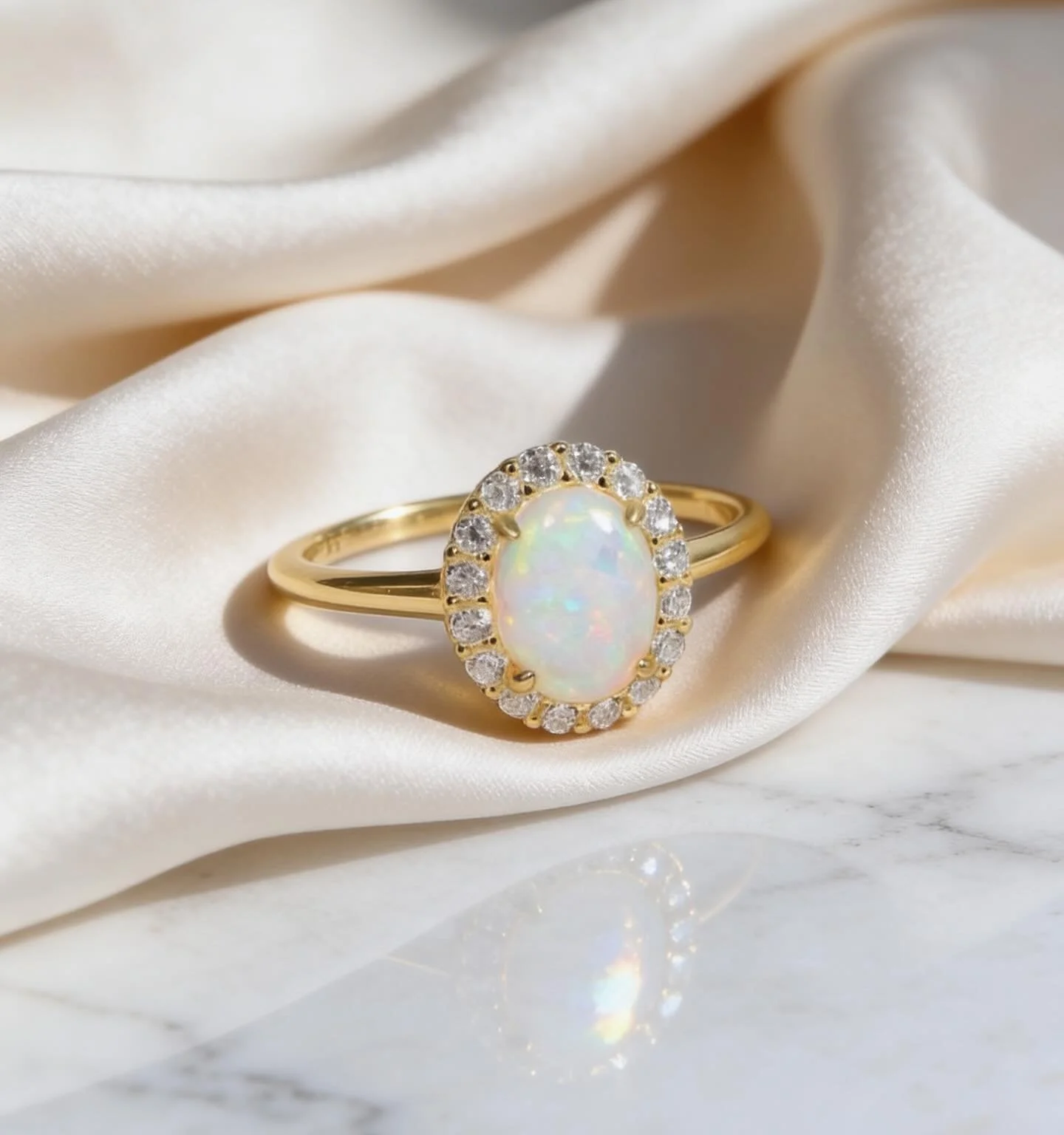 Soft glow. Radiant brilliance. ✨

Our Kaleidoscope Collections Opal Halo Ring captures the dreamy iridescence of luminous opal, encircled by a halo of sparkling stones that dance with every movement. It&rsquo;s the perfect blend of timeless elegance 