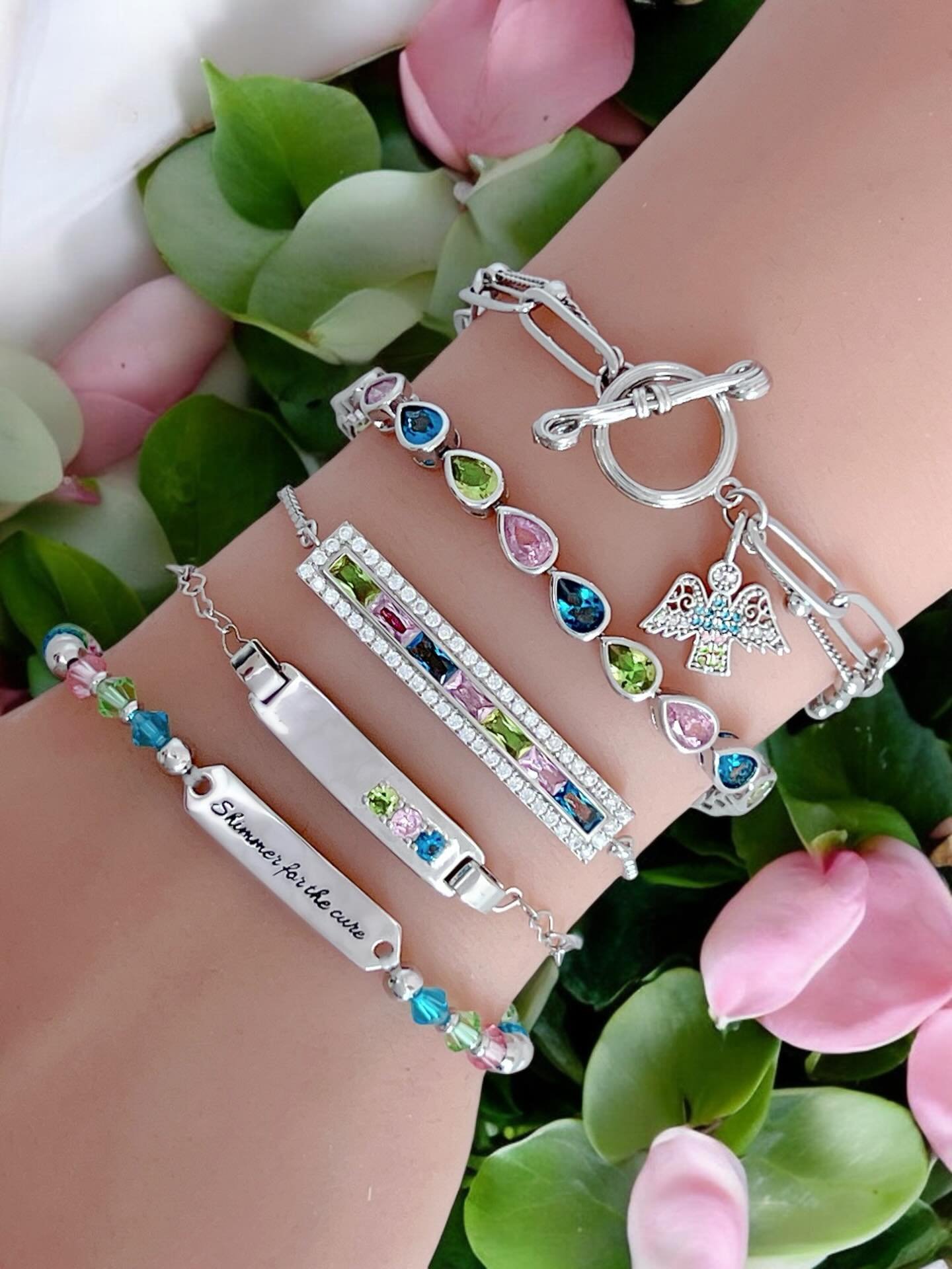 MBC Bracelets 💗💚💙

Designed with intention and filled with meaning, the MBC Bracelets bring together vibrant pink, green, and teal &mdash; colors that honor the strength, resilience, and stories behind metastatic breast cancer awareness. Whether w