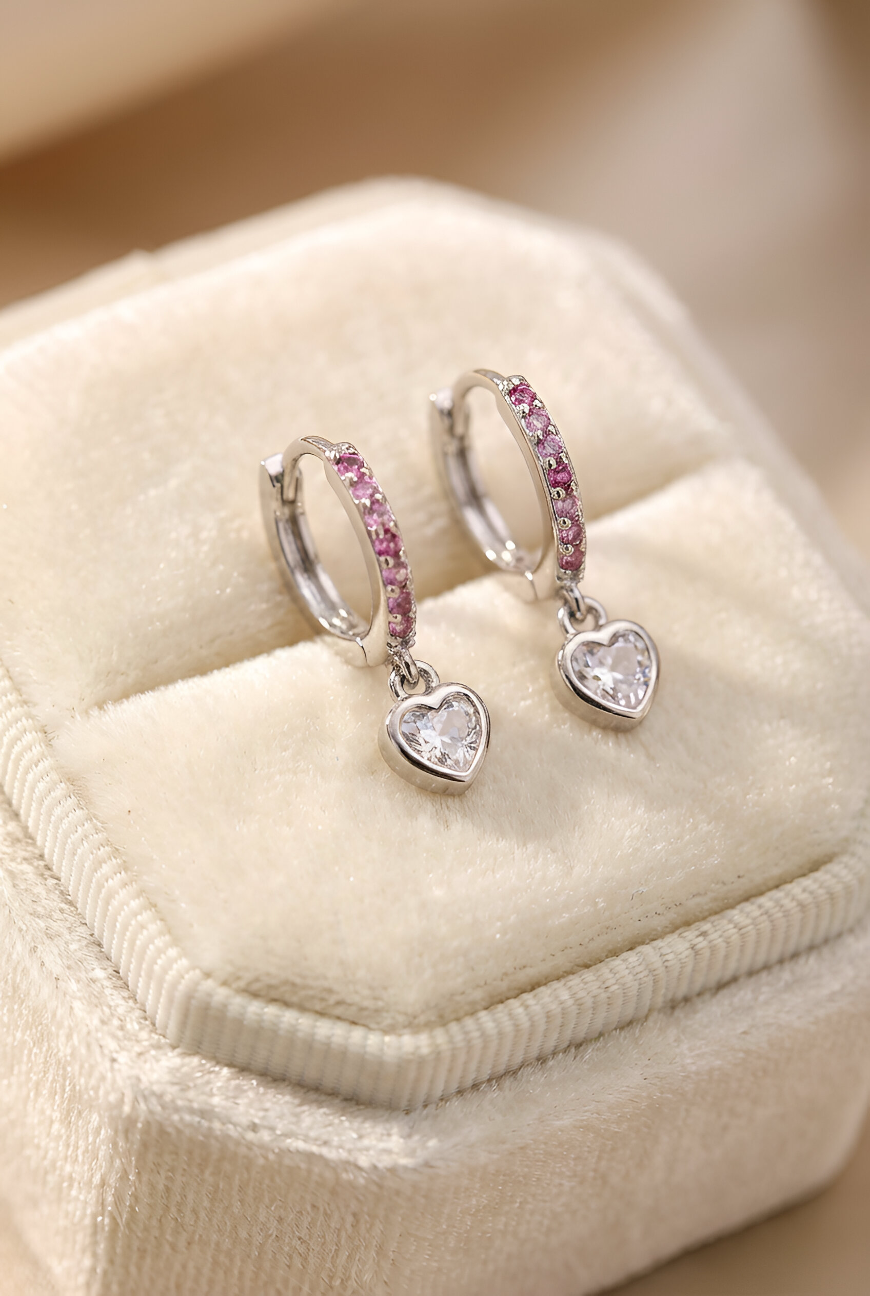 Heart Huggie Earrings