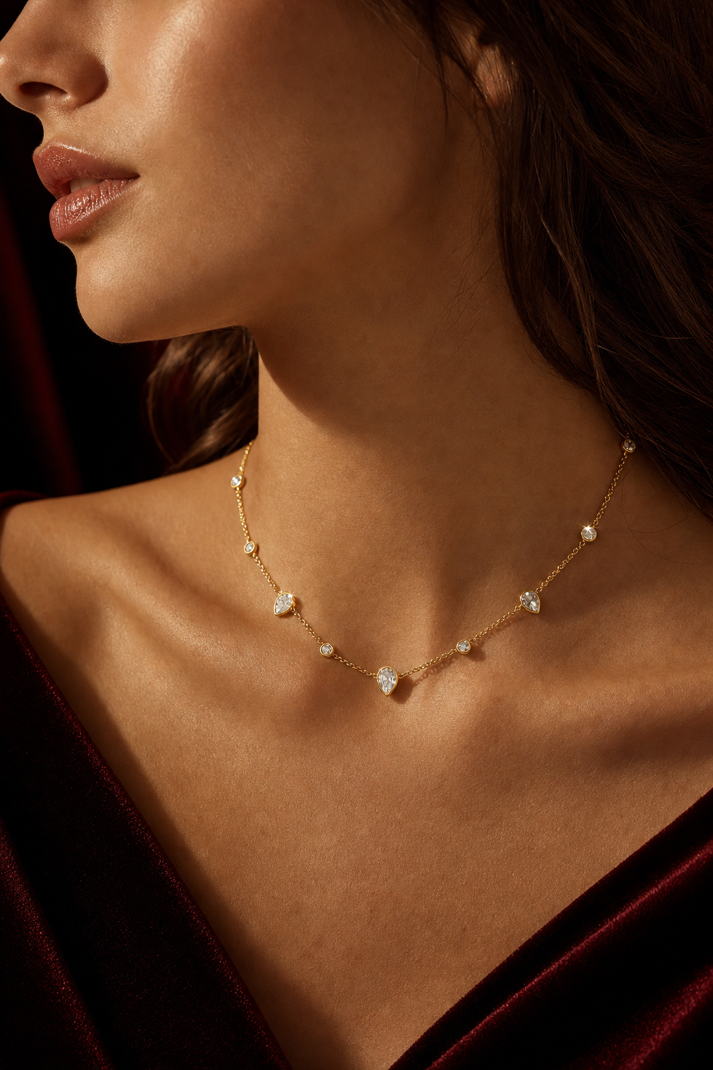 Pear Station Necklace