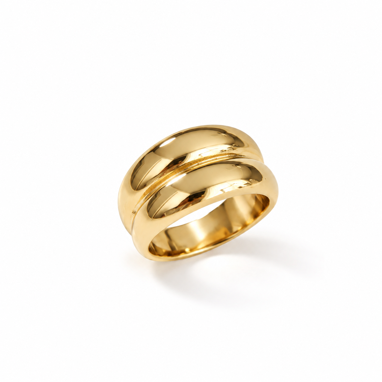 Sculptural Double Band Ring