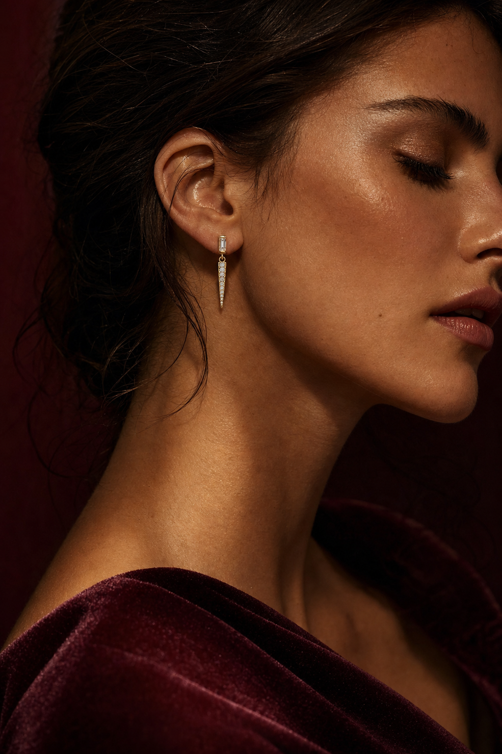 Baguette CZ Spike Earrings.4.PNG