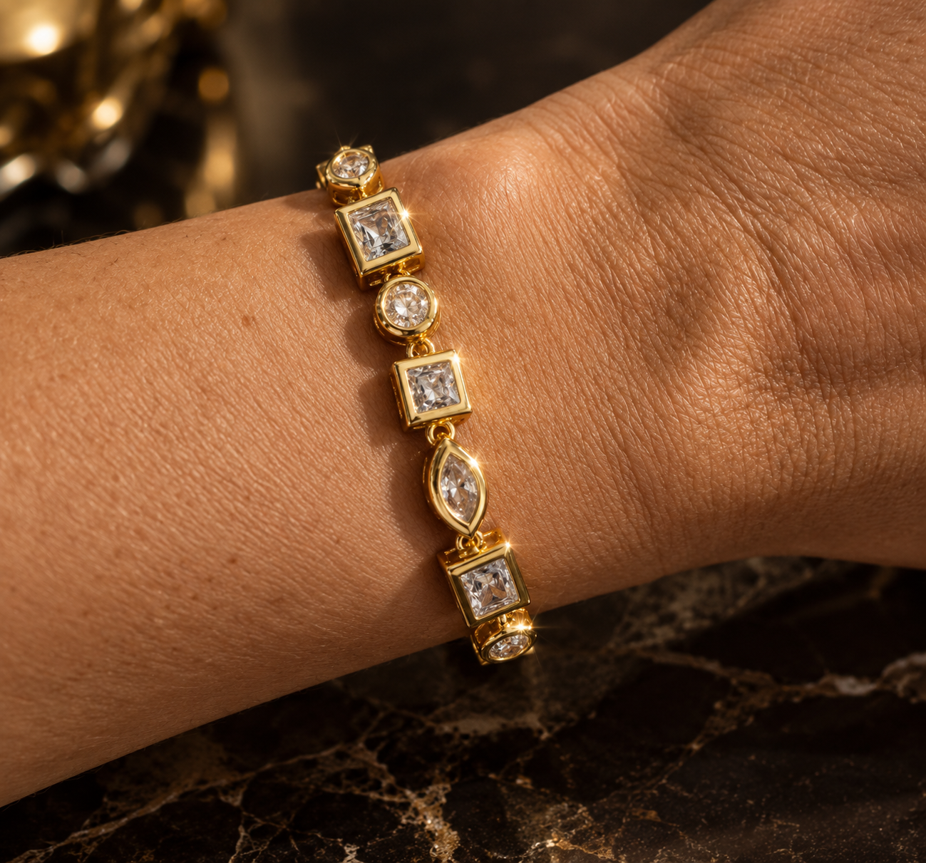 Gilded Mosaic Bracelet