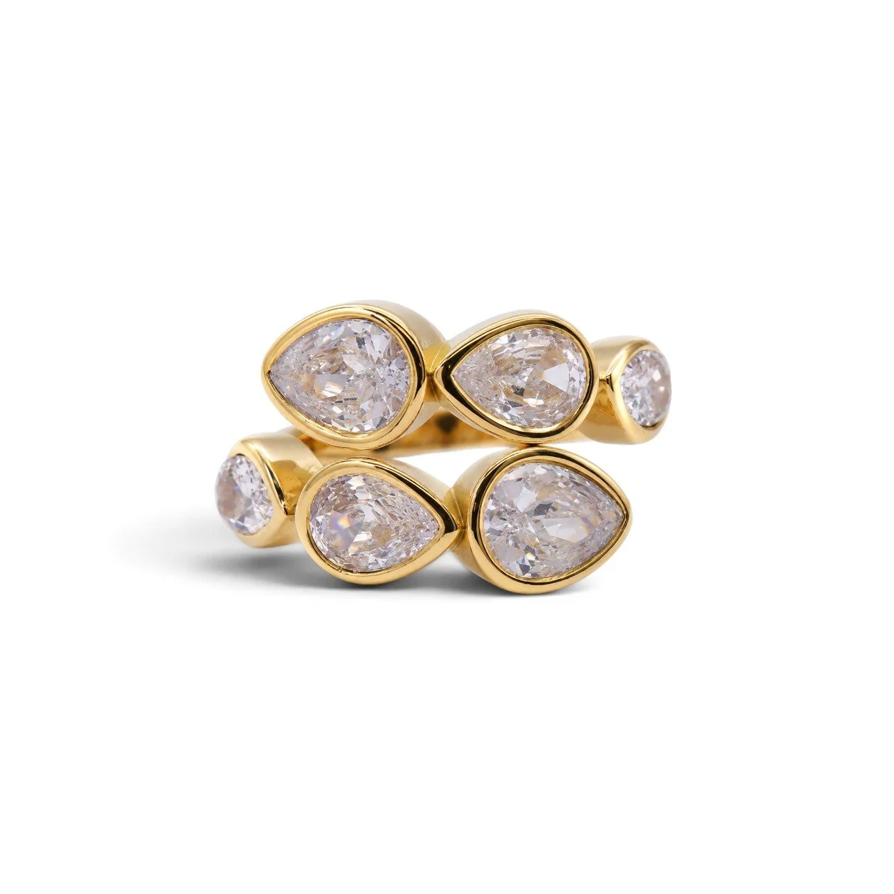 Cascading Pear Ring