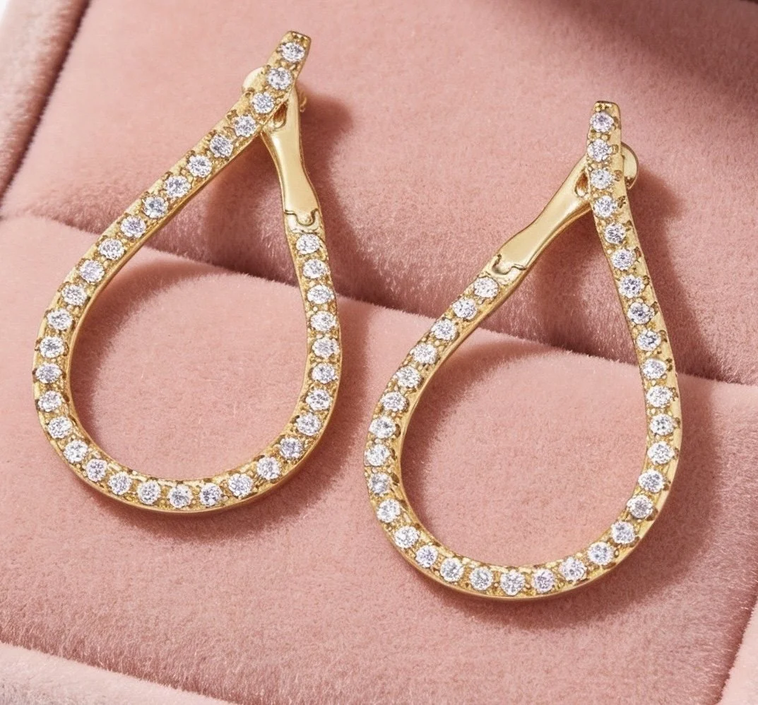 Abstract Hoop Earrings