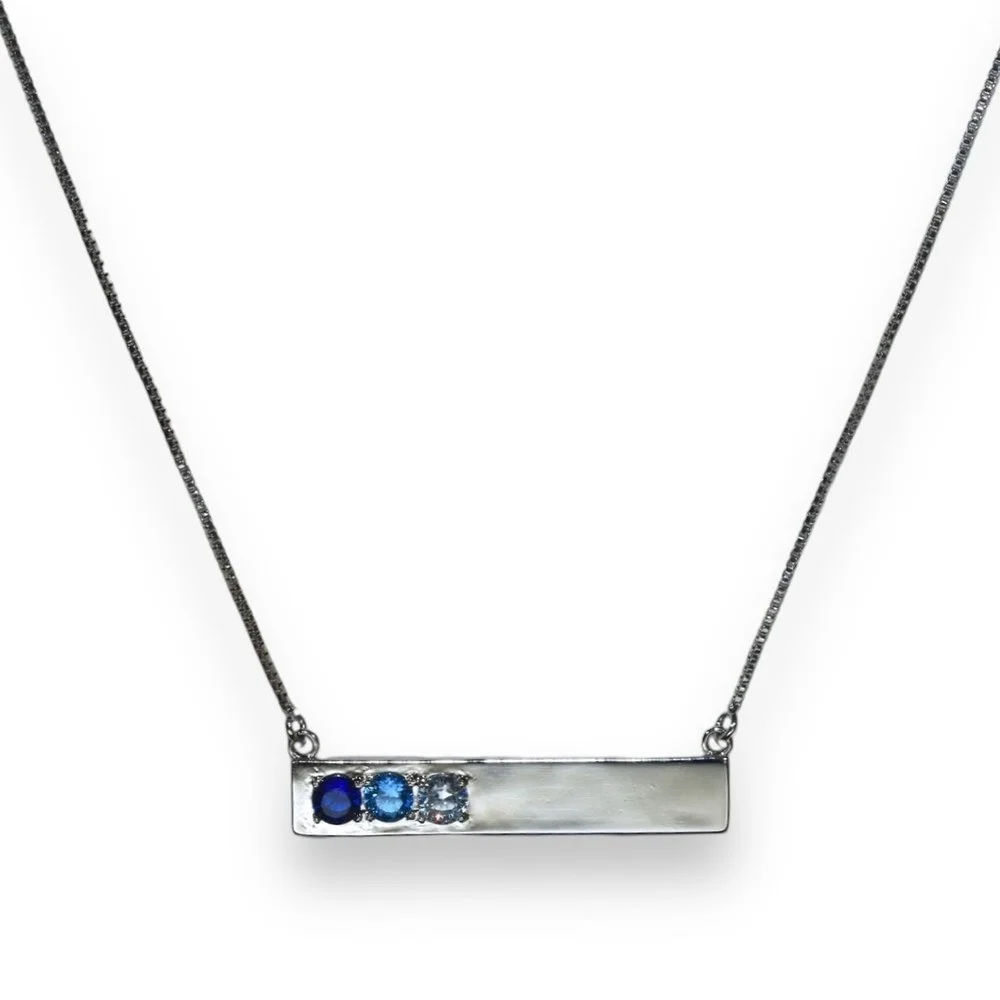 Silver shimmer Bar Smutt Cinch Necklace