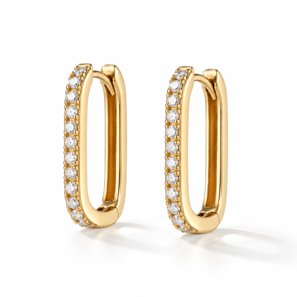 Modern Rectangle Hoop Earrings