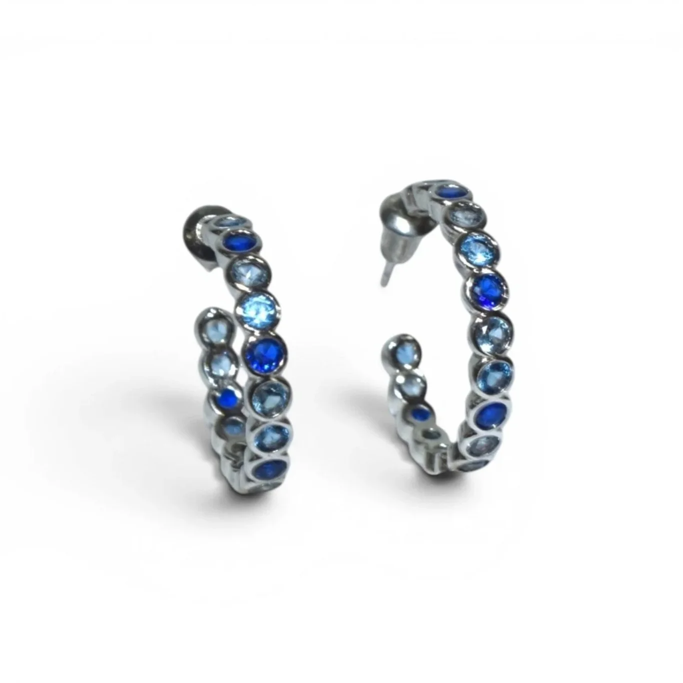 Tri Colored Hoop Earrings