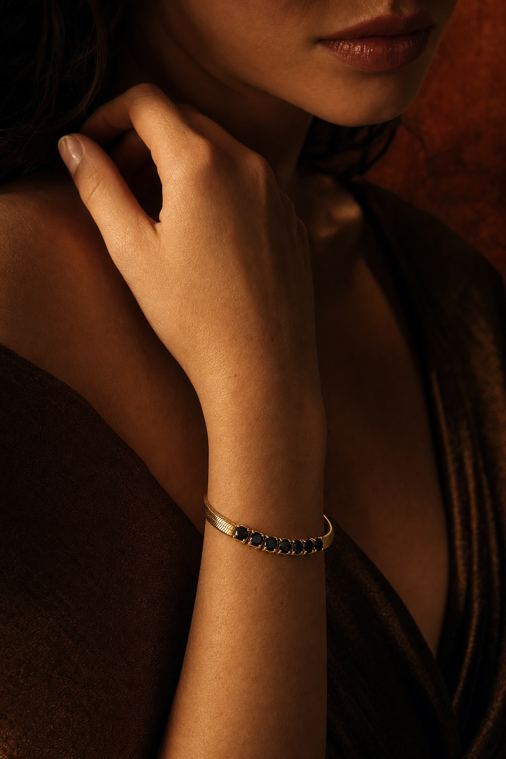 Black CZ Herringbone Bracelet.6.PNG