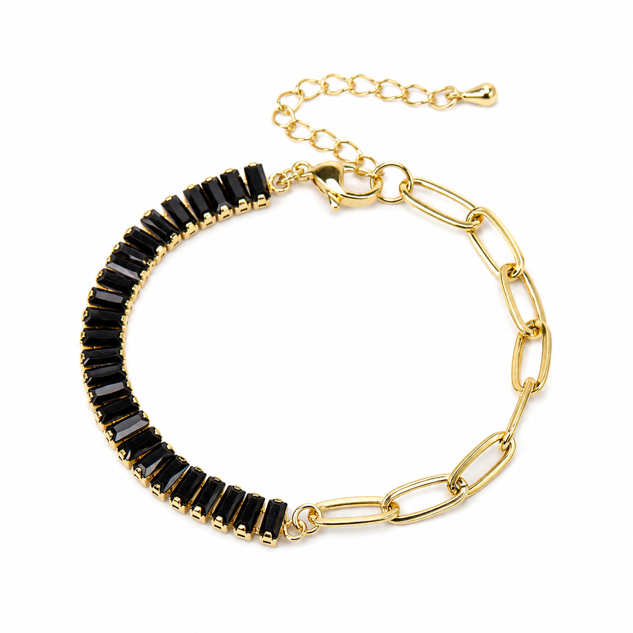 Baguette Tennis Link Bracelet
