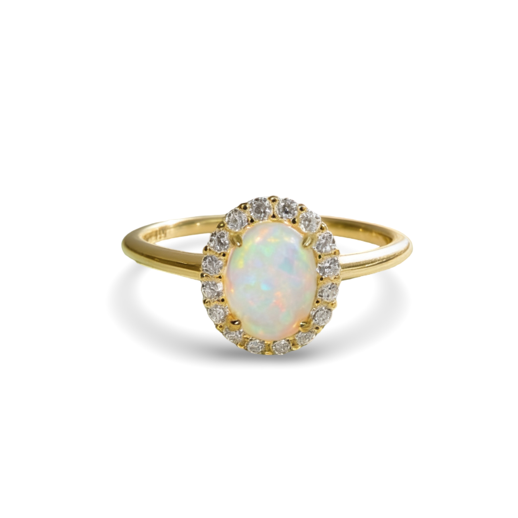 Opal Halo Ring