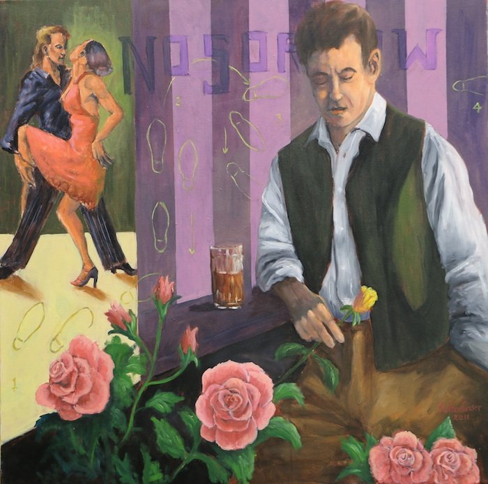 No Sorrow Cafe  30" x 30"  Private collection 