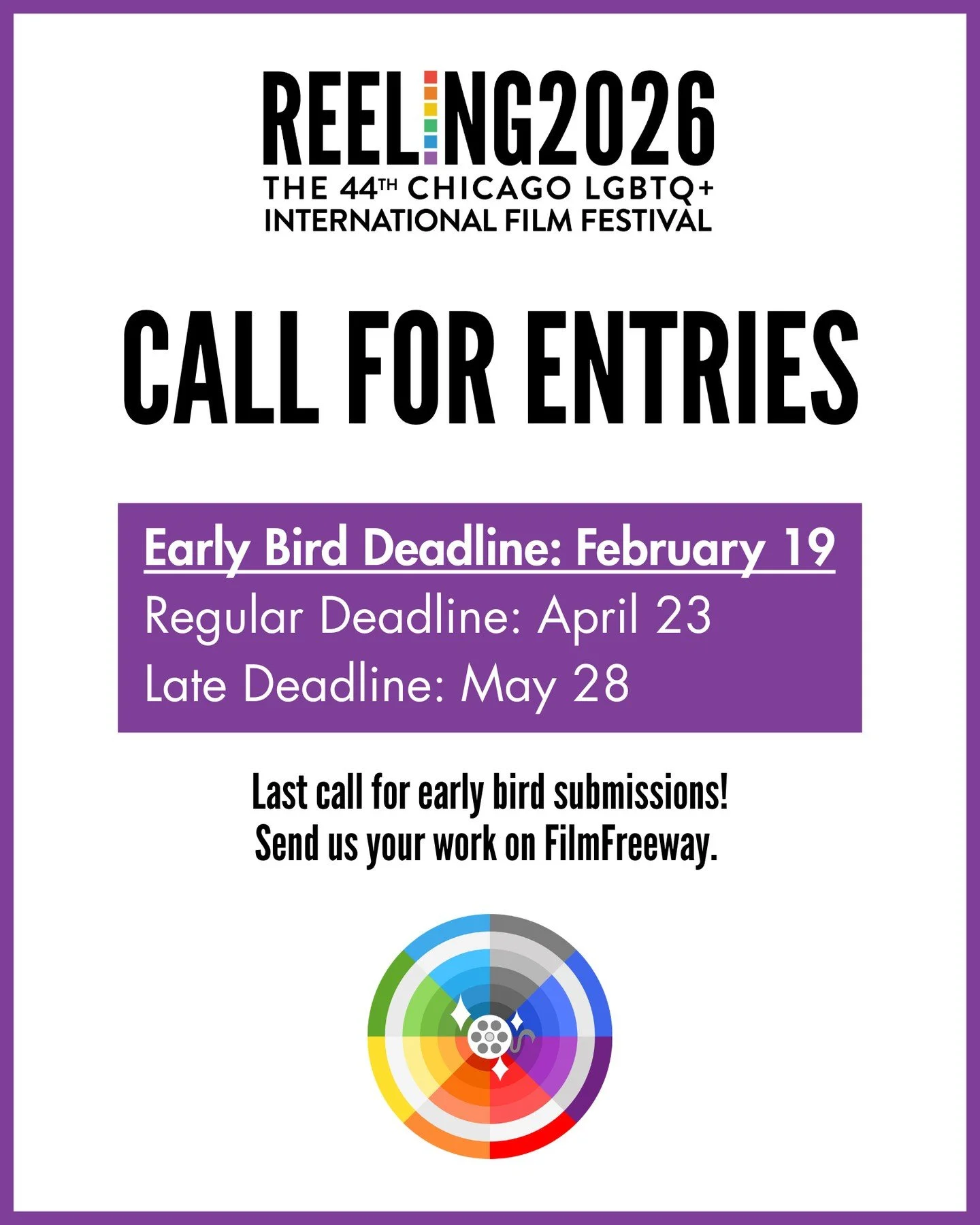 Our Early Bird Deadline is TODAY! Send us your films by midnight to save on submission fees. ⁠
⁠
Not ready yet? Don't sweat it! We're accepting entries all the way through May 28. Click the link in our bio to submit via FilmFreeway.