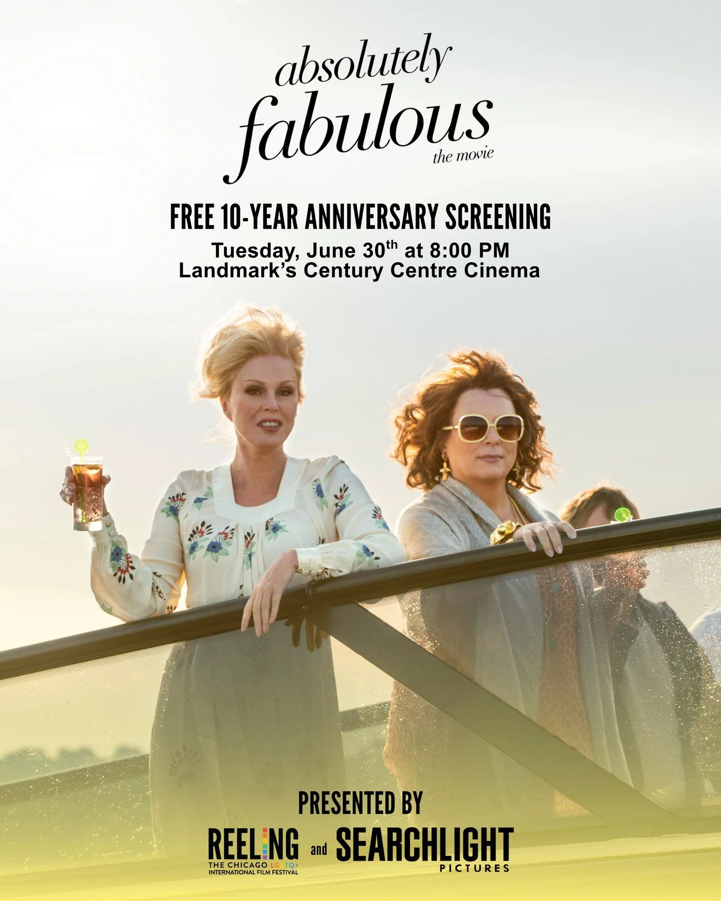 Happy June! 🎉🌈 We are SO excited to partner with Searchlight Pictures to present a special, FREE 10-year anniversary screening of ABSOLUTELY FABULOUS: THE MOVIE. Celebrate the end of pride month in style with London&rsquo;s most fabulous fugitives!