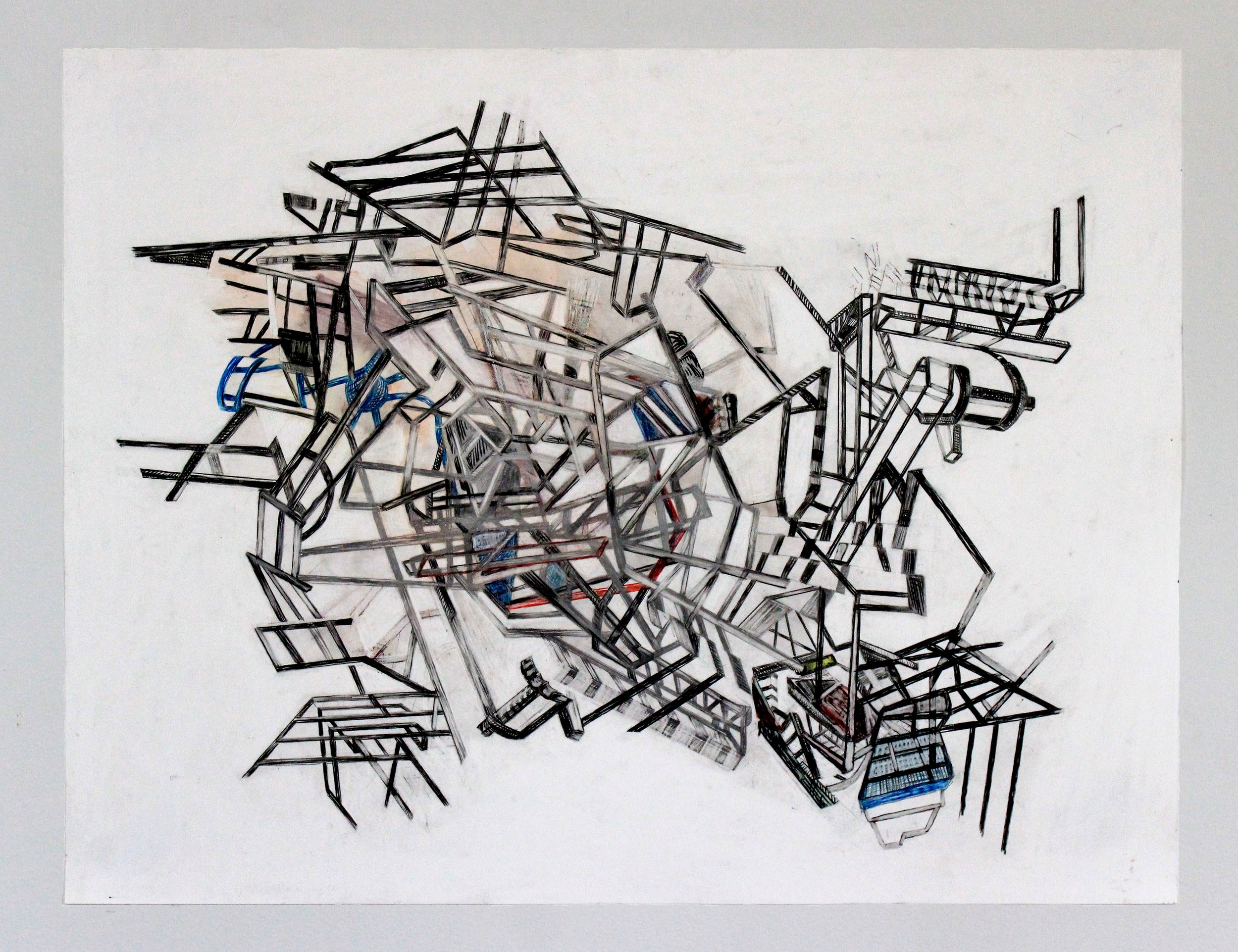   Revealed in New Light , 2021     Drawing on Yupo  20” h x 26”h      