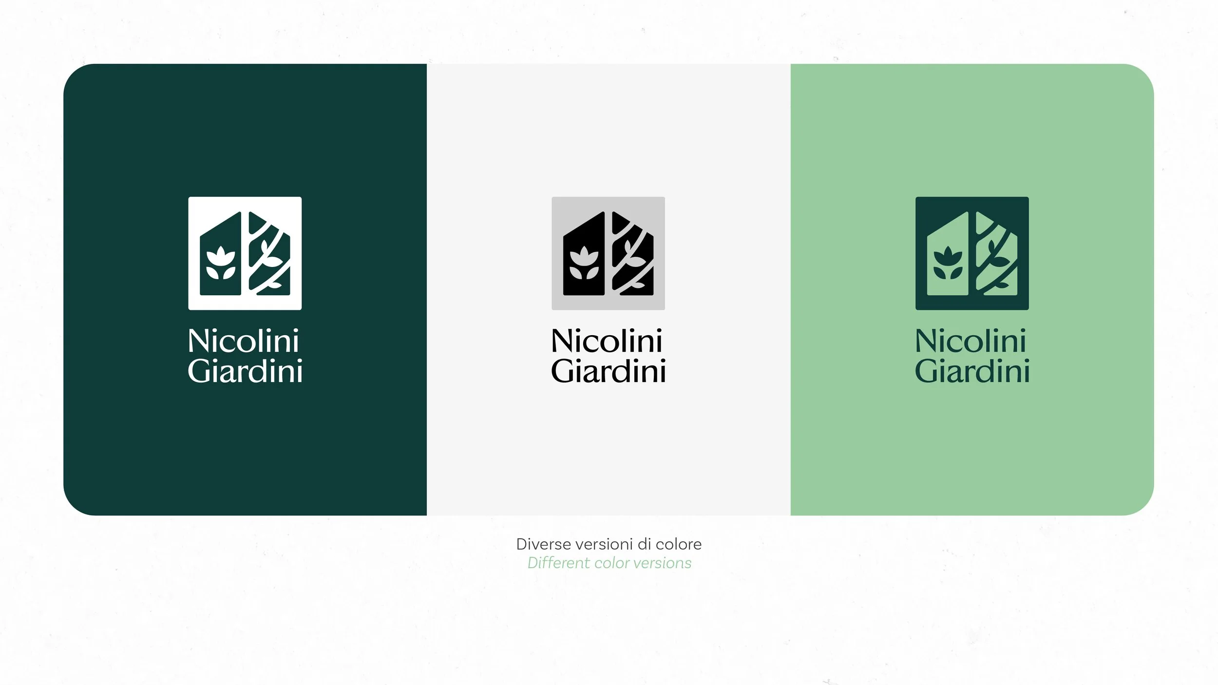 Nicolini Giardini logo design brand identity logo azienda agricola