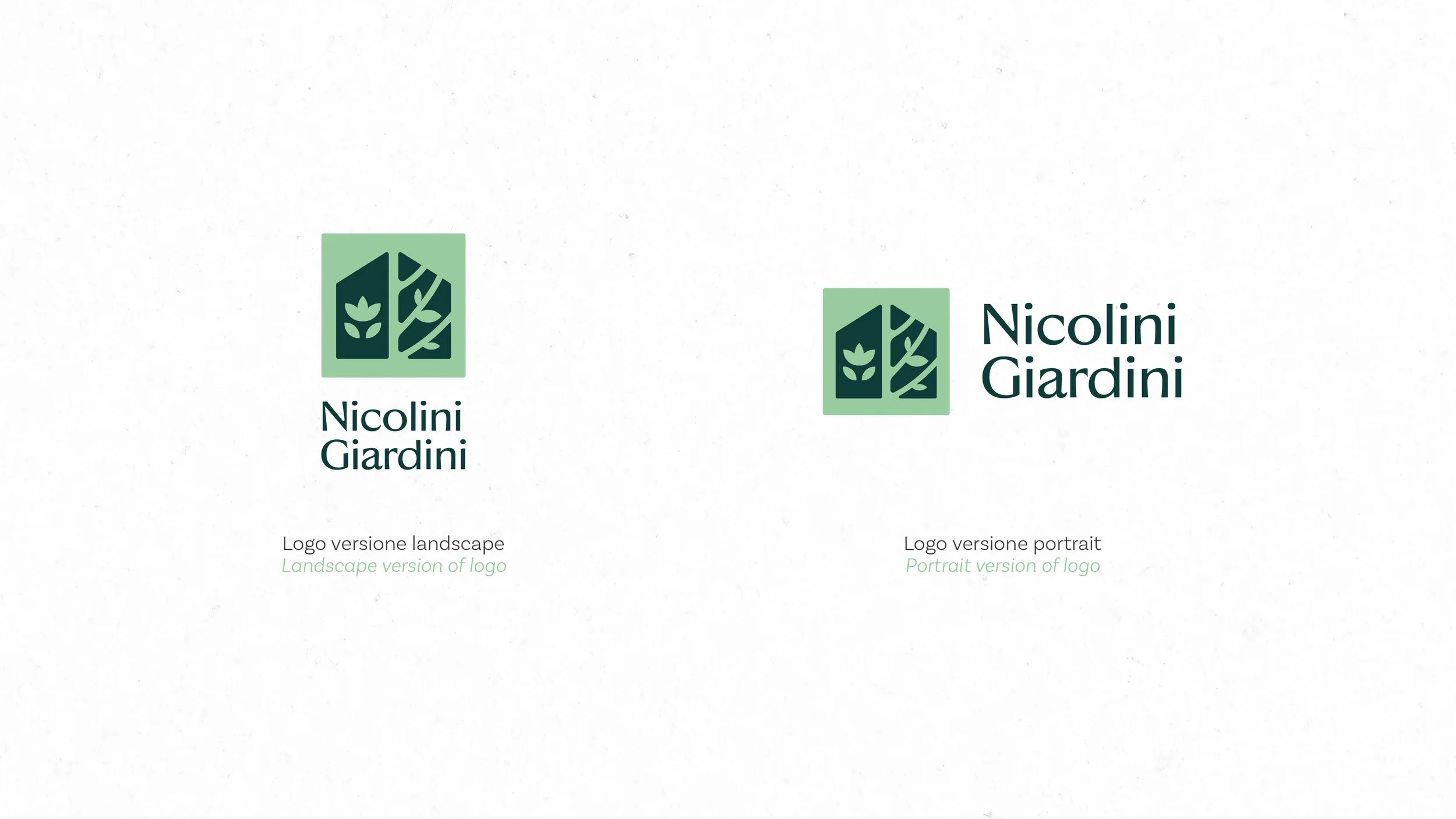 Nicolini Giardini logo design brand identity logo azienda agricola