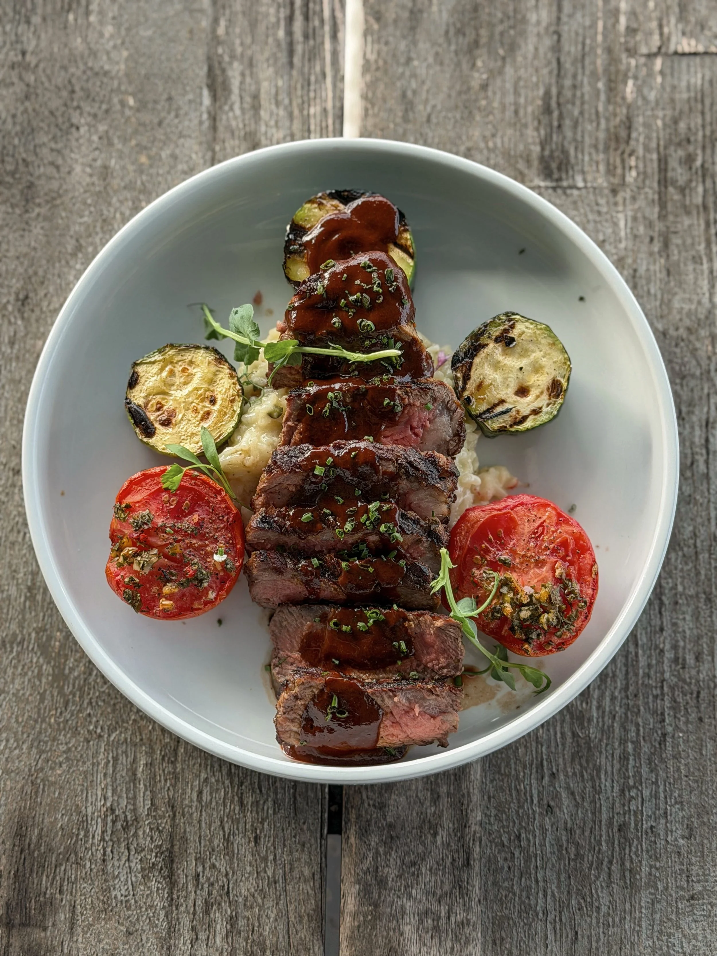 STA Dinner Specials! 🔥

~ Cowgirl Ribeye featuring DemKota Prime beef, Carolina Gold midlins with poblano and Manchego, smoked vine-ripe tomato, charred zucchini, and ancho-orange mojo.

~ 28-Day Dry-Aged DemKota Prime Ribeye Butcher&rsquo;s Cut, cr