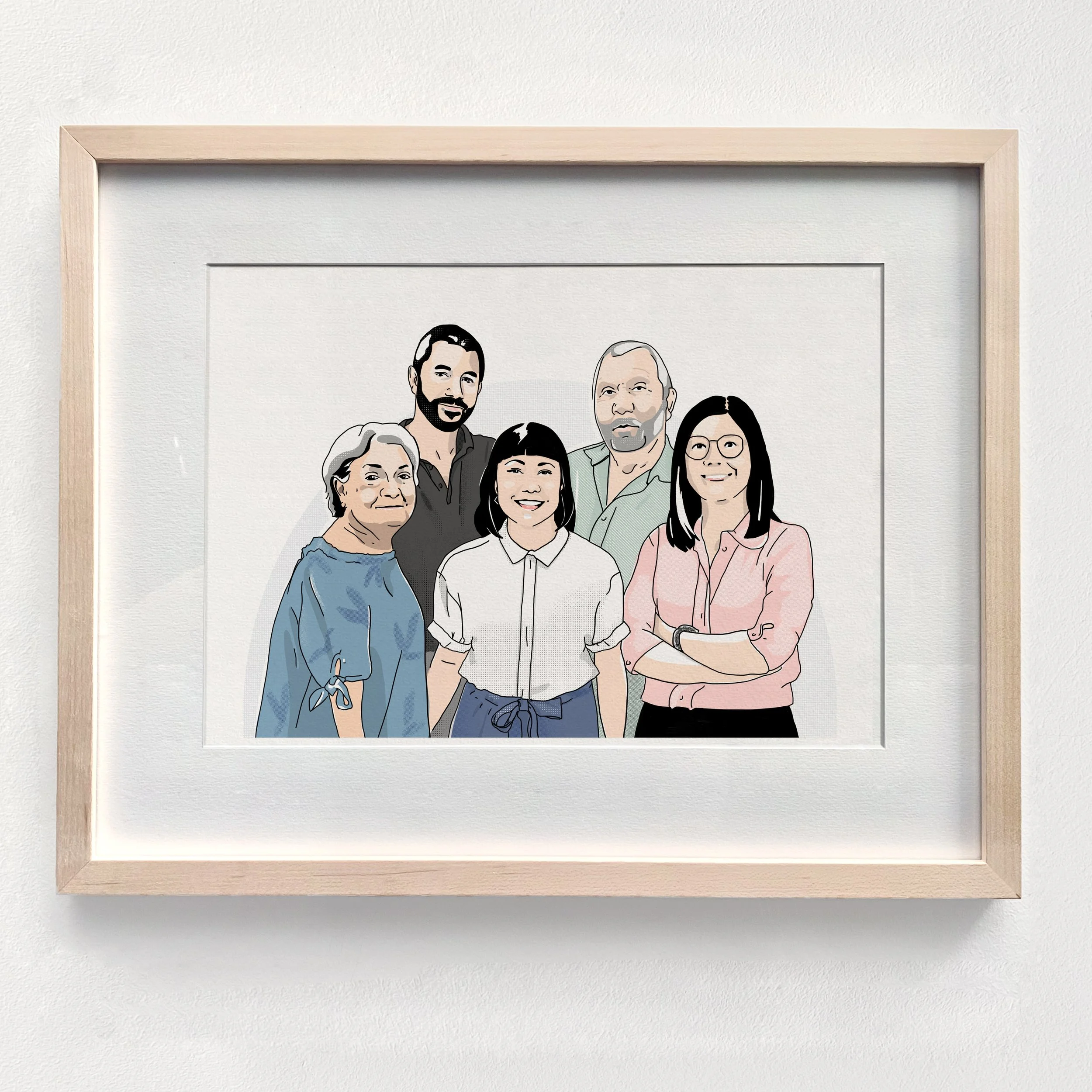 Gezinsportret in zachte kleuren