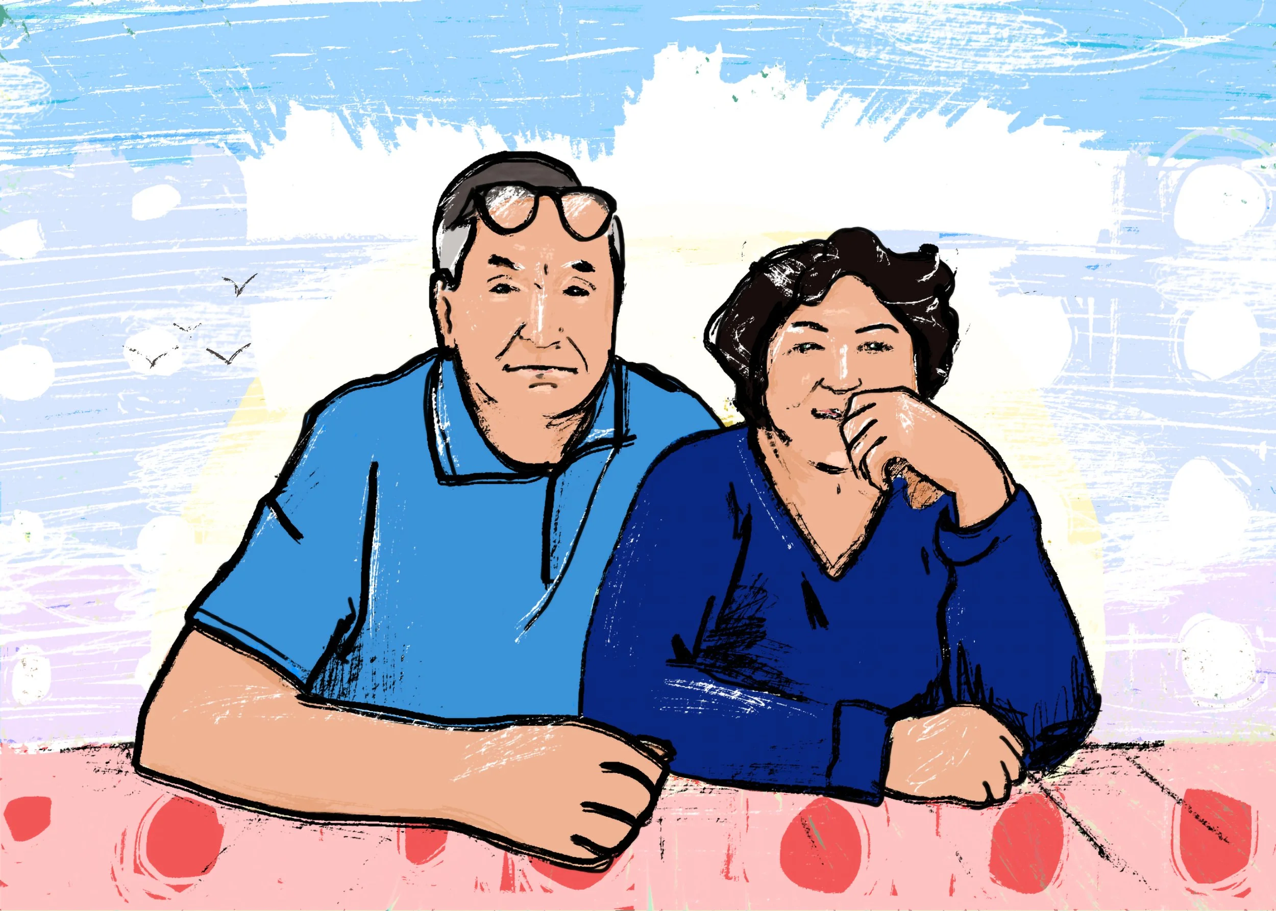 Kleurrijke tekeningen