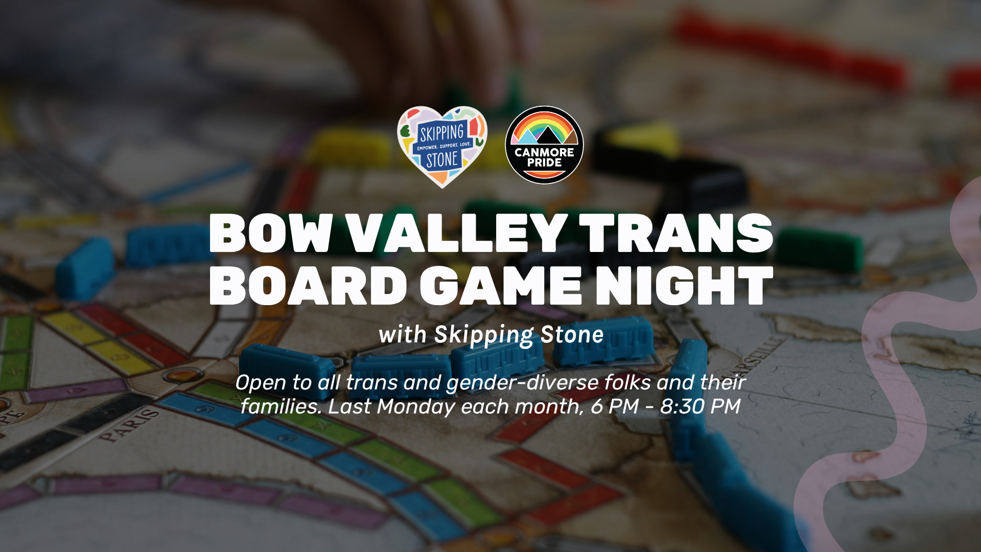 Bow Valley Trans Board Game Night with Skipping Stone 