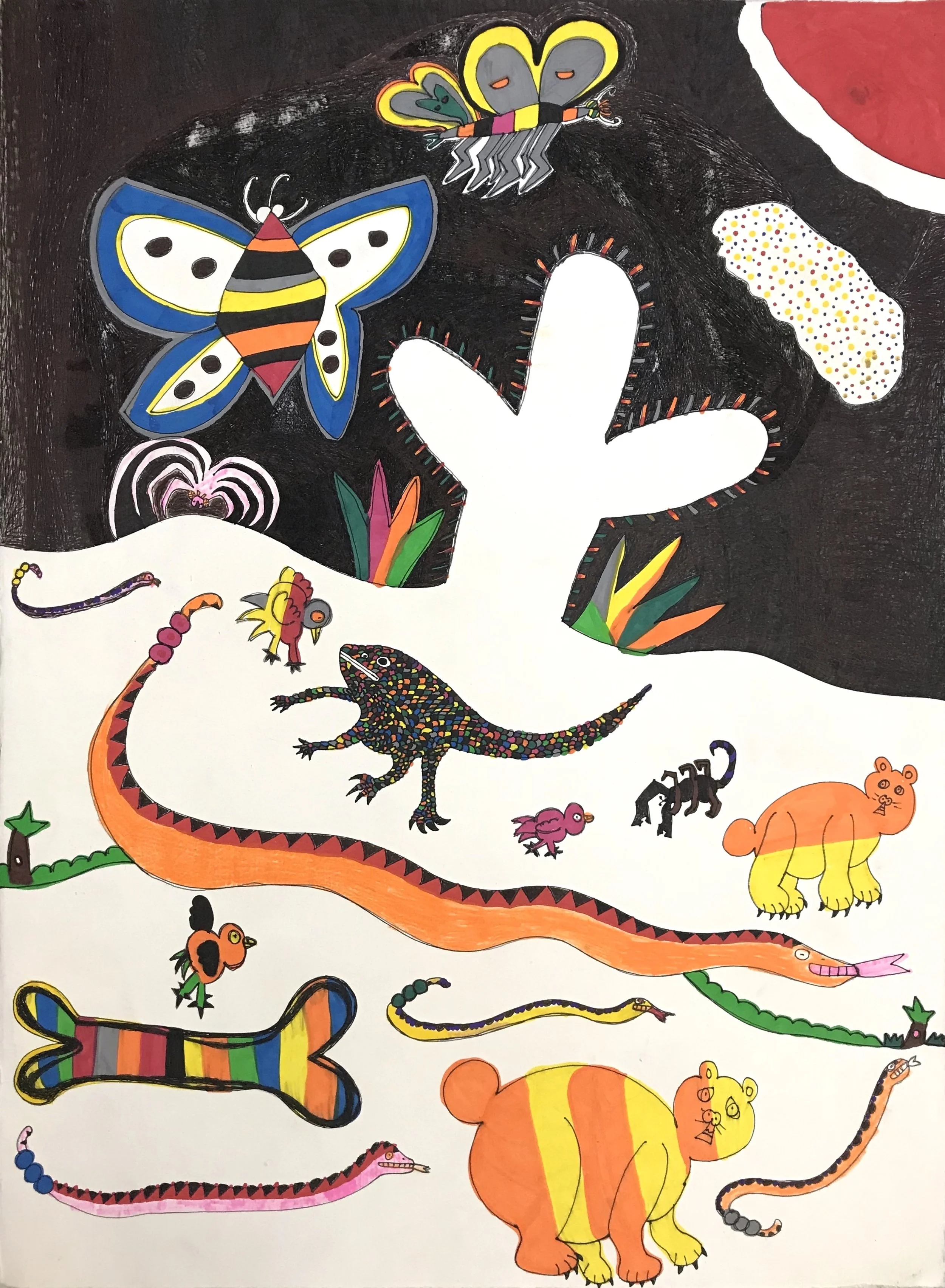 Desert Creature, 2018
Mixed media on paper
30 x 22 in