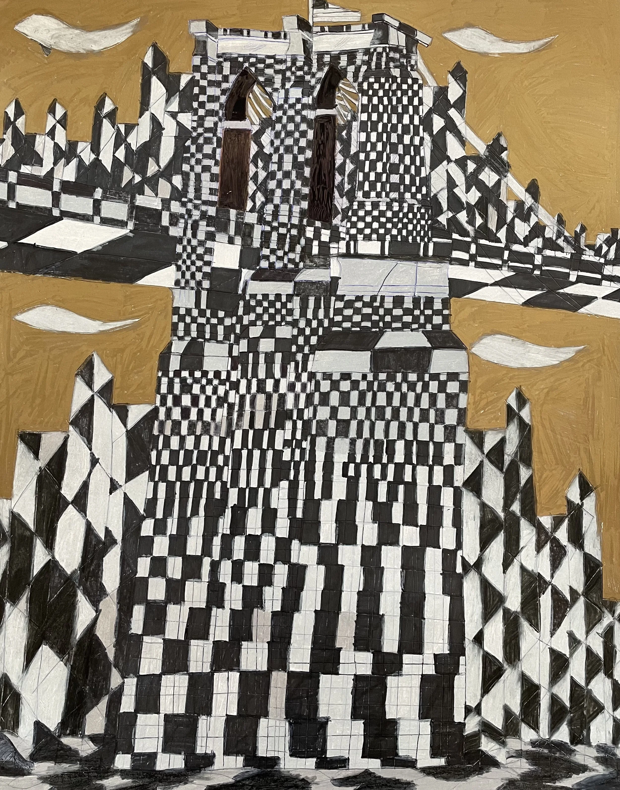 Robert Latchman
"Brooklyn Bridge B&W with Gold"