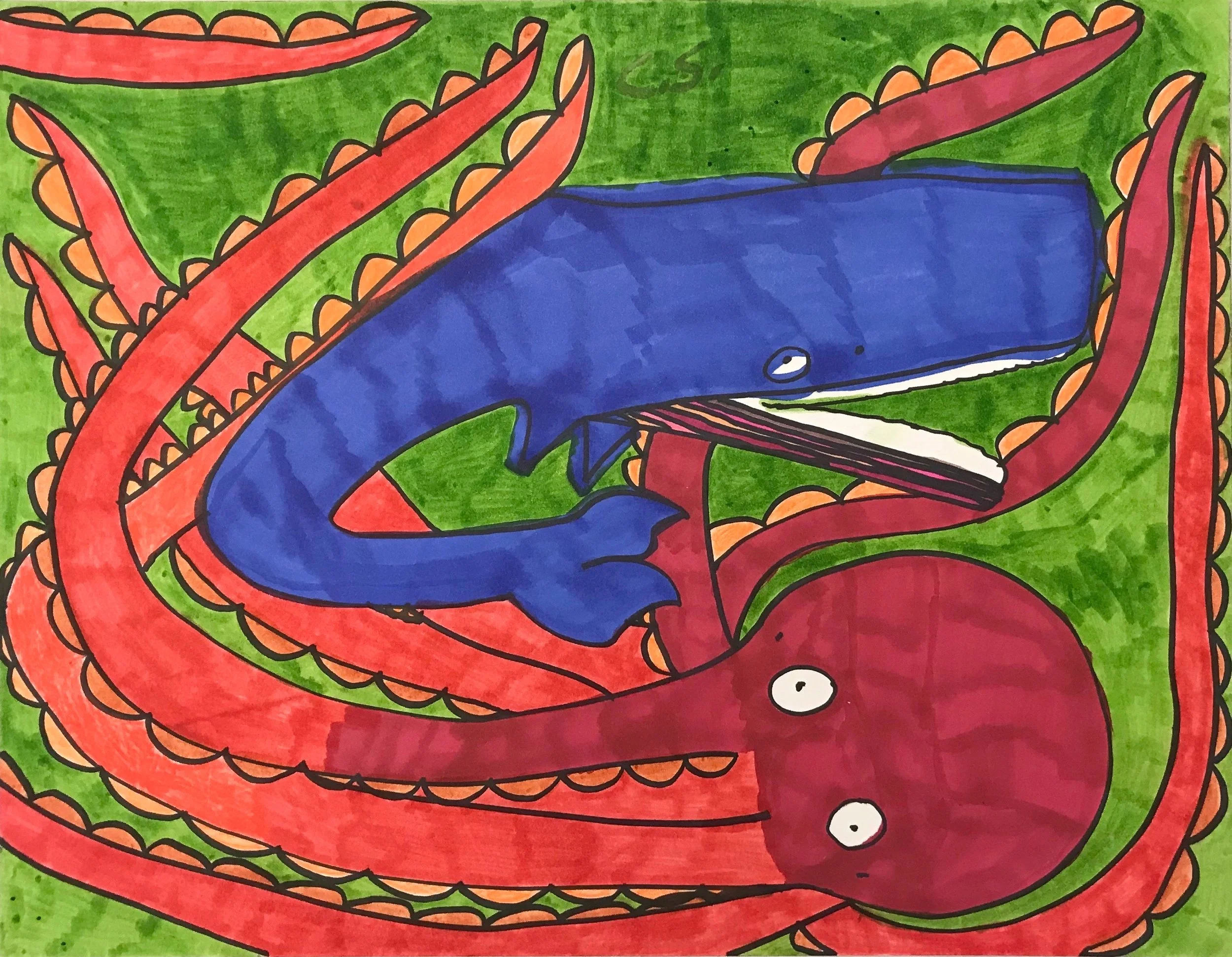 Sea Monsters, 2015
Marker on paper
11 x 14 in