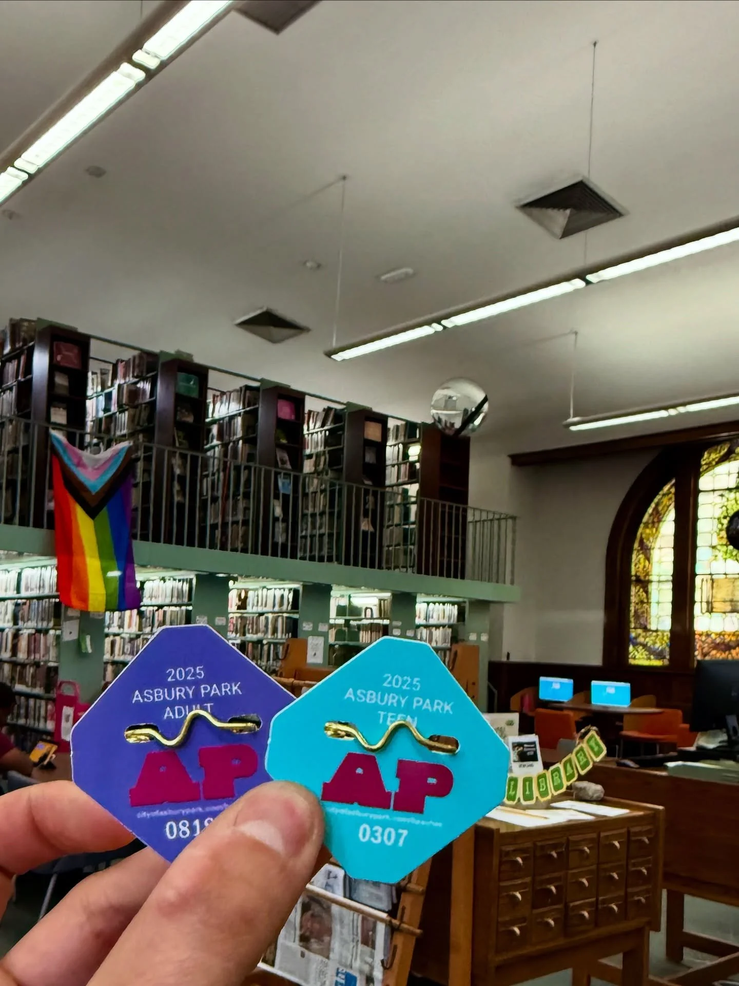 We're so excited to spread the word about our beach badge initiative via the Asbury Park Library! Badges are available for check out with a valid AP library card. They can be checked out for 4 days at a time and must be returned directly to the desk 
