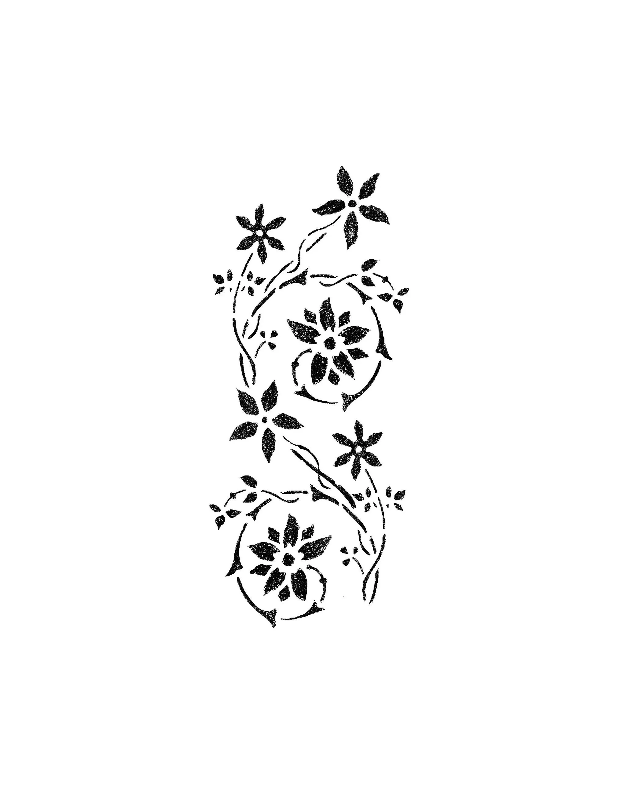 folky stencil- repeatable