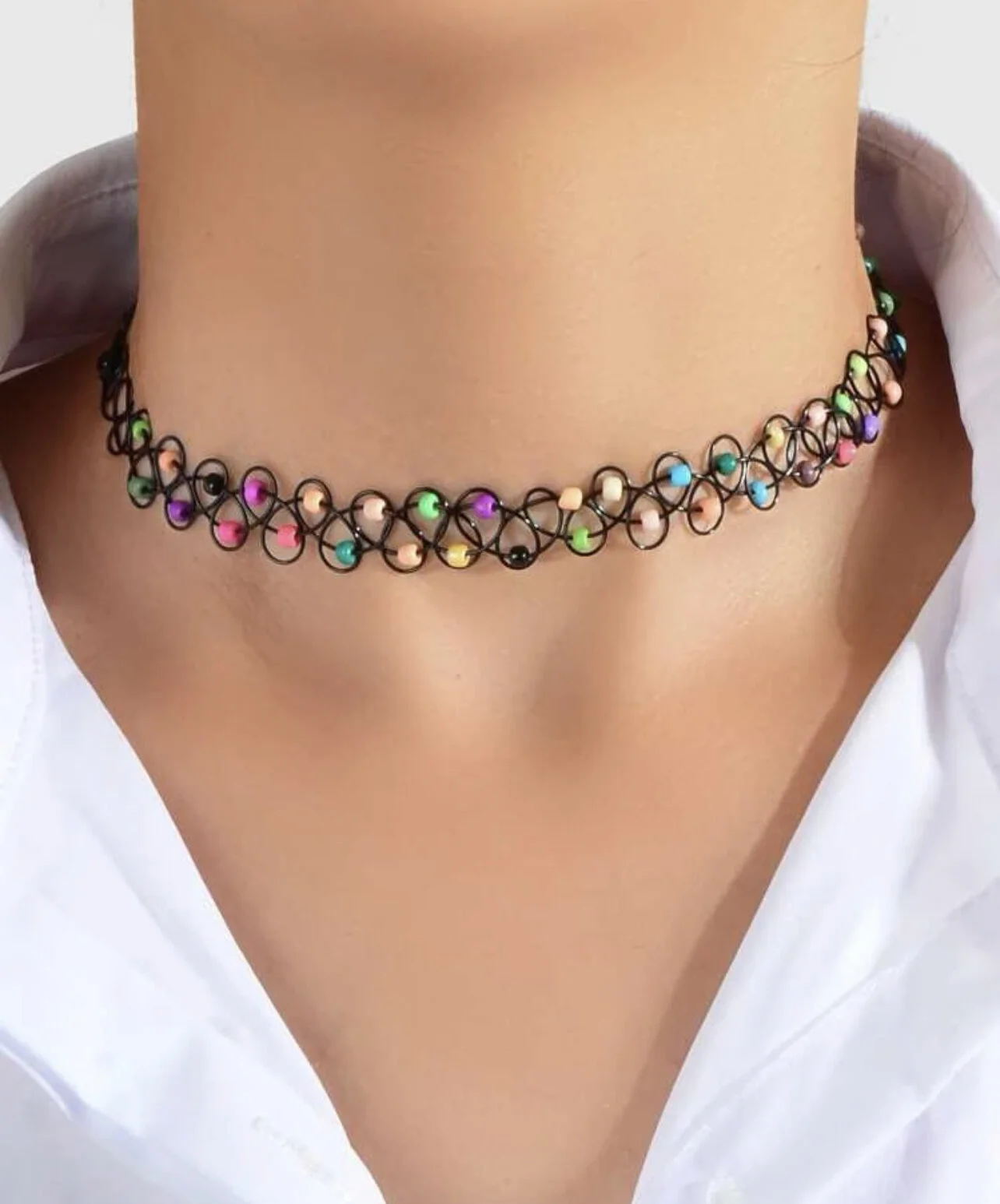 Rainbow Ribbon Choker - Zofia Day Co.