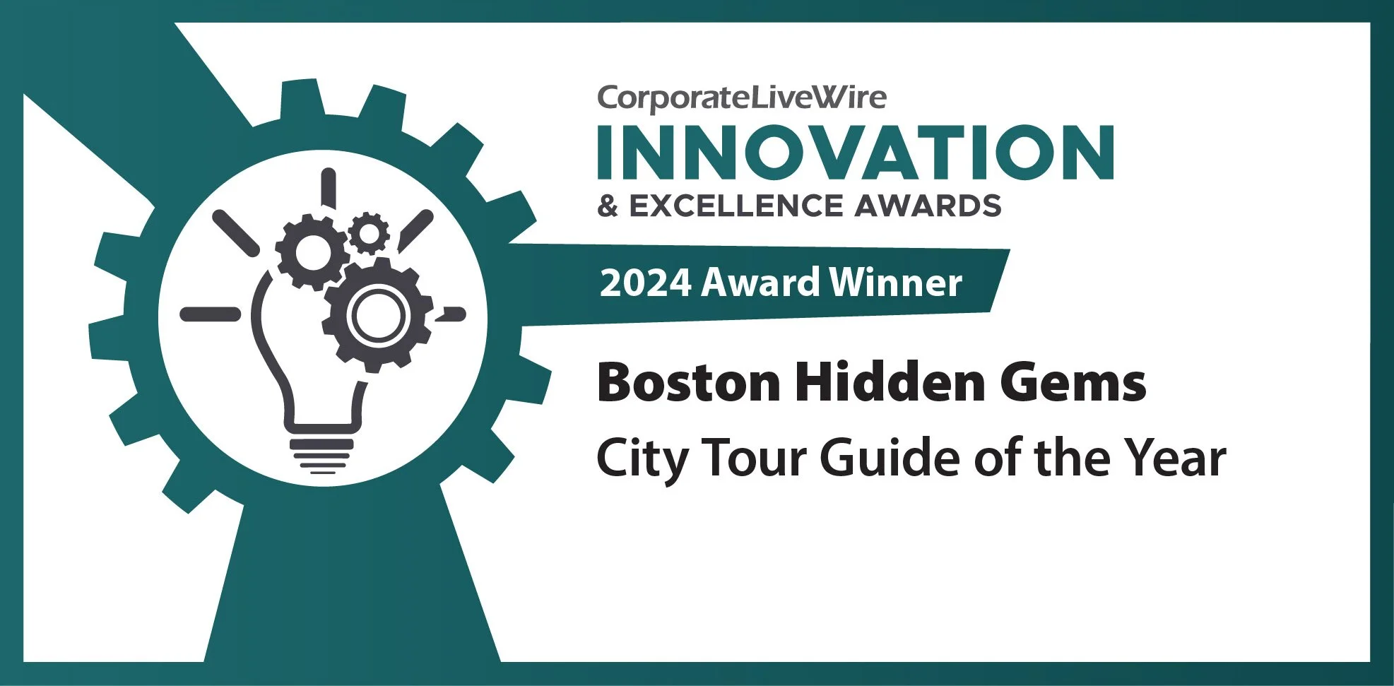 City Tour Guide of the Year 2024 Winner's badge - CorporateLiveWire Innovation & Excellence Awards