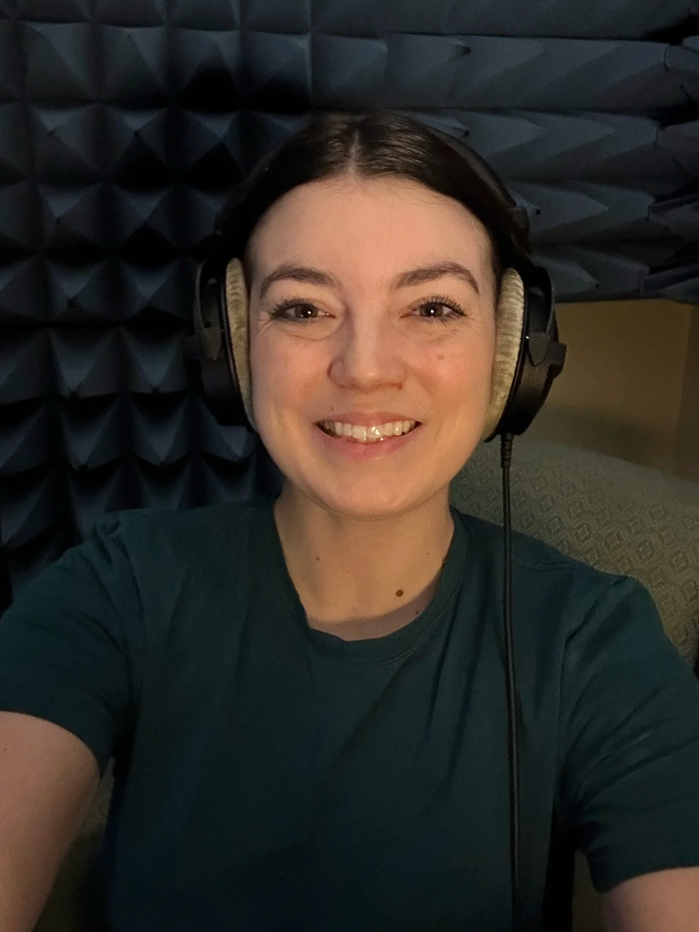 I snapped this picture seconds after I finished recording the audiobook version of Stories Our Scars Tell. My publisher told me early on that many authors don&rsquo;t get to narrate their own books, and that I shouldn&rsquo;t get my hopes up that I&r