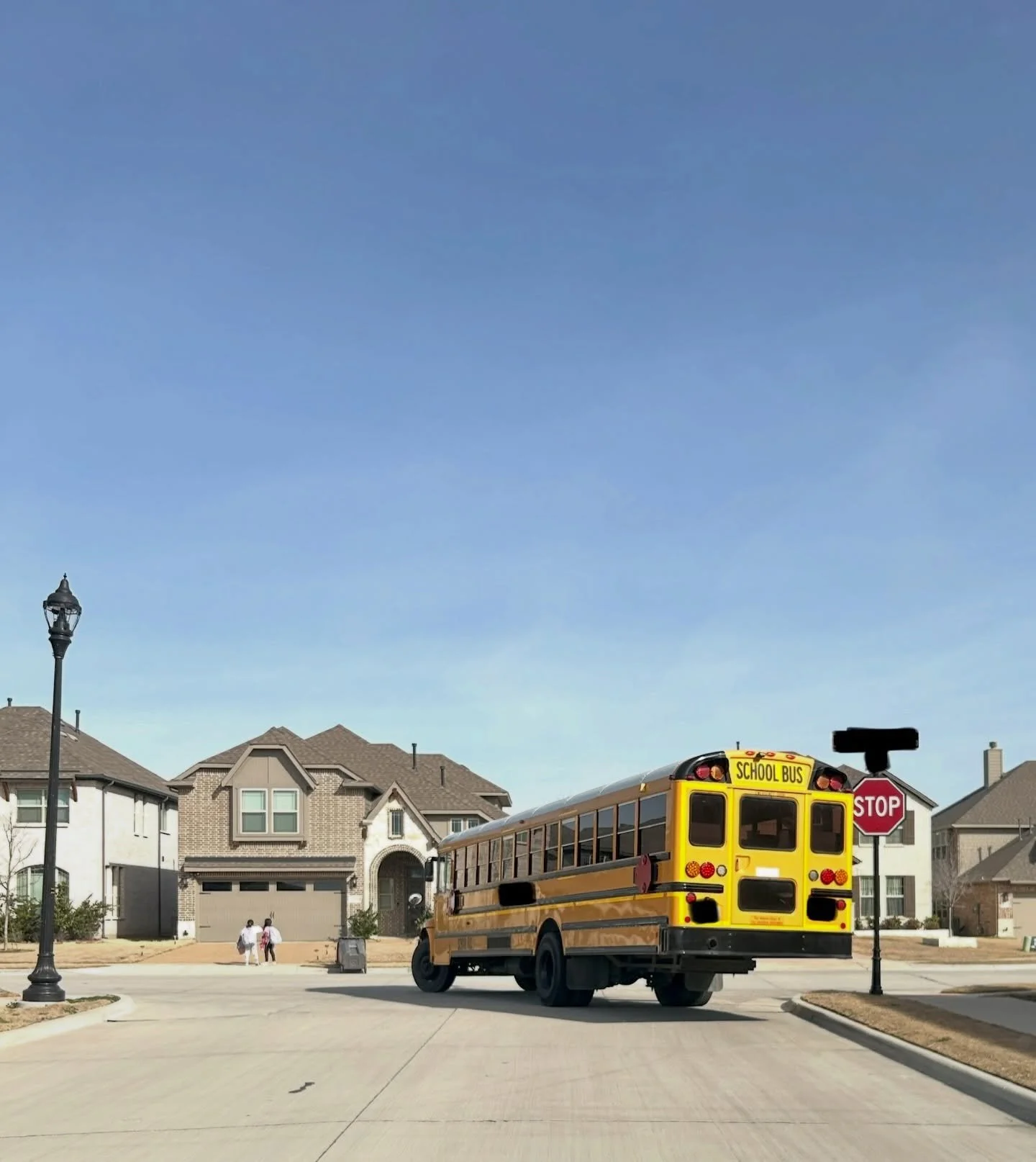 This afternoon, I pulled into a neighborhood behind a school bus. As it extended its stop sign and opened its door, a little girl still waiting on her stop stood up and made her way to the last row. She waved at me through the window in the back door