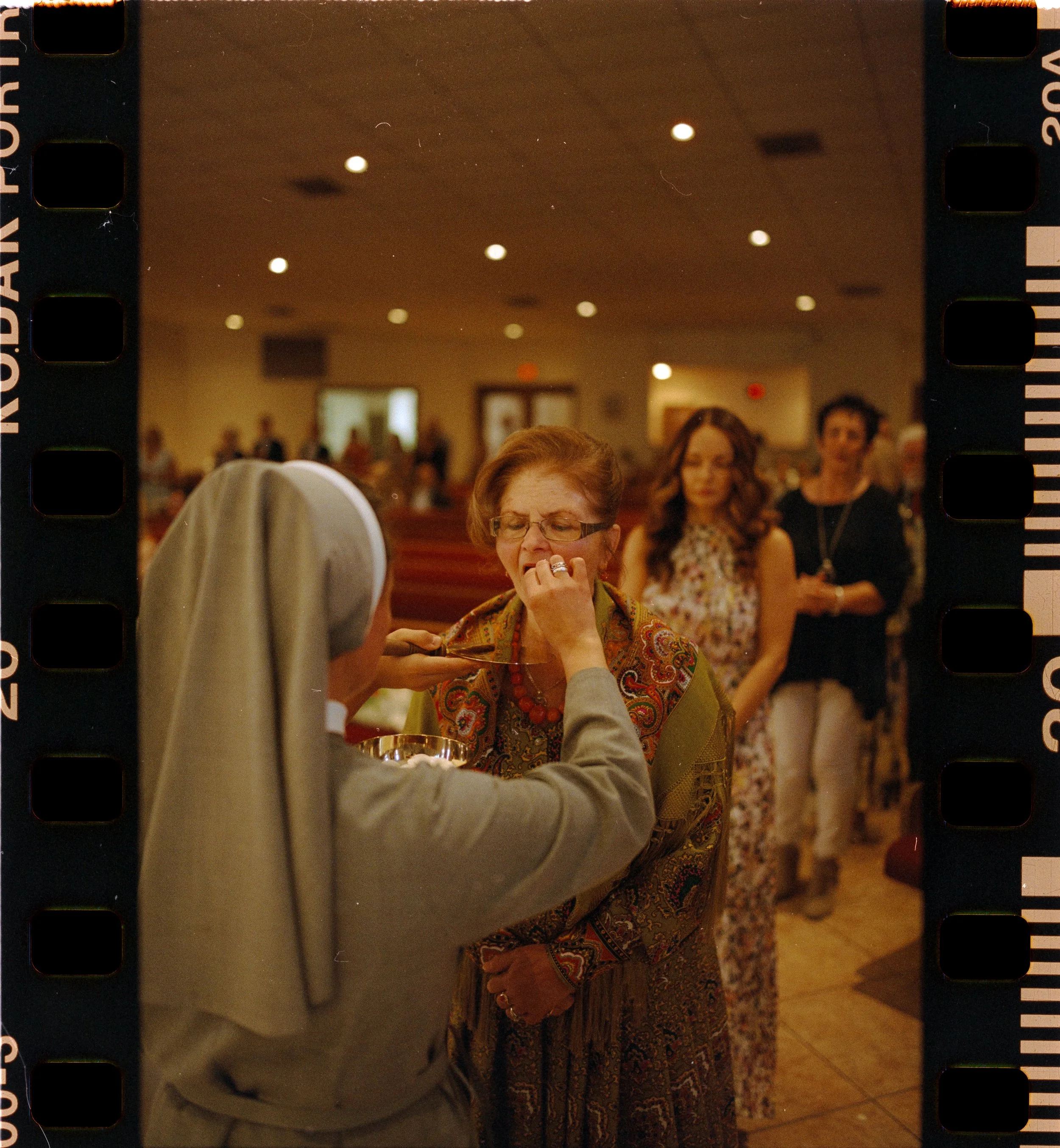 Kodak Portra 800 church wedding