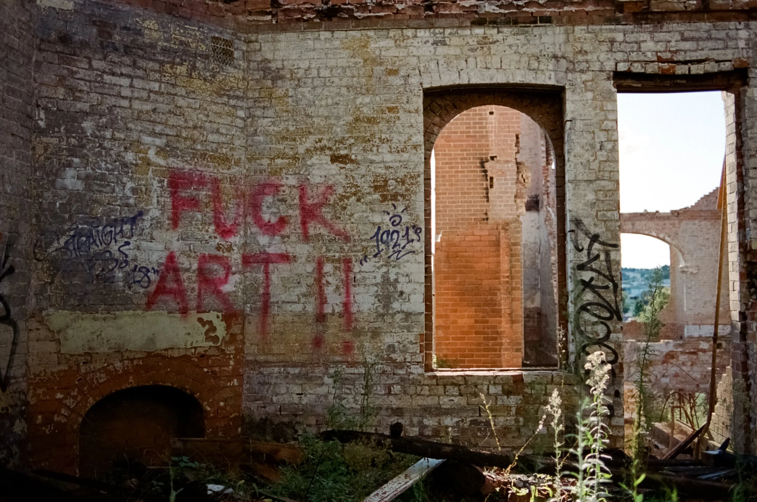 inside st john's fuck art fireplace scene abandoned goulburn.jpg