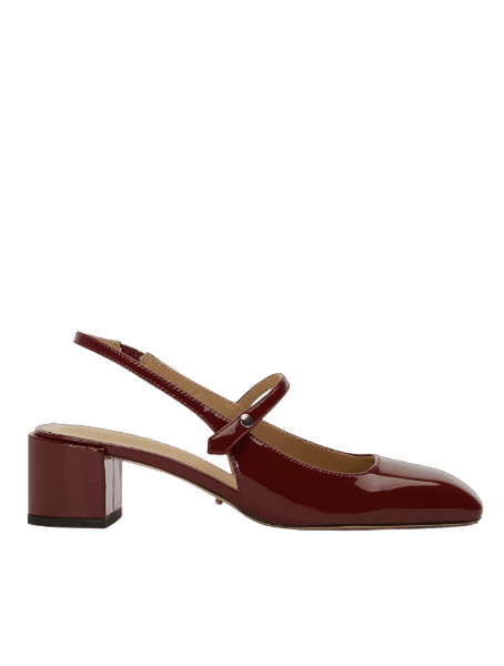 Burgundy mules