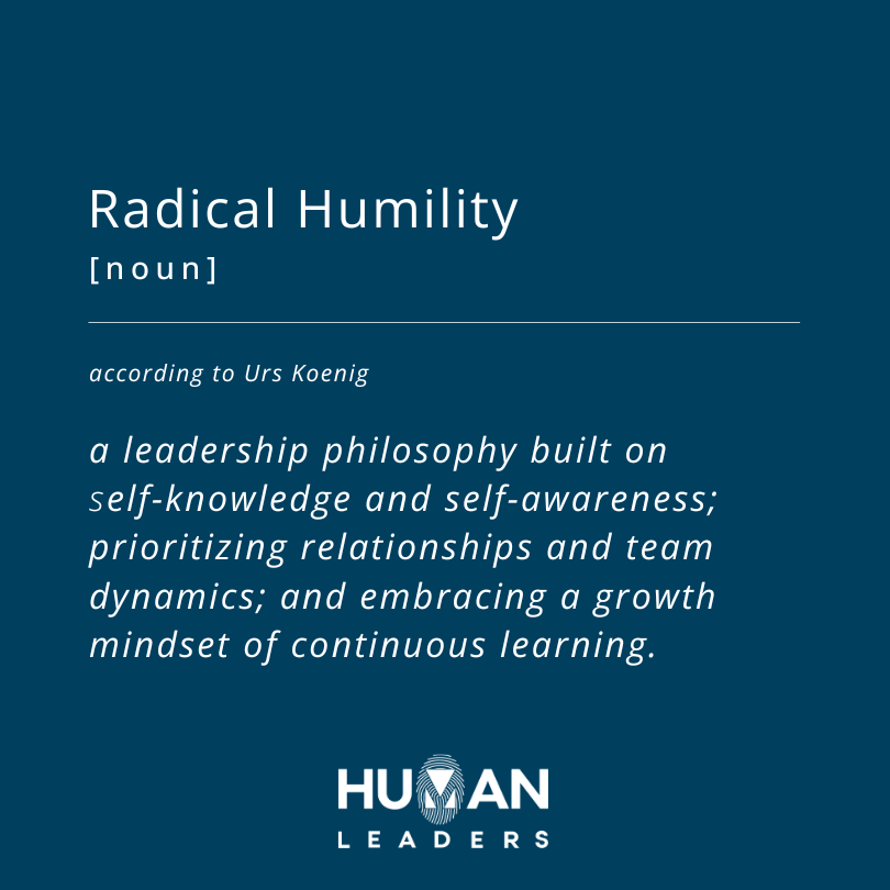 Radical Humility with Urs Koenig — Alexis Zahner