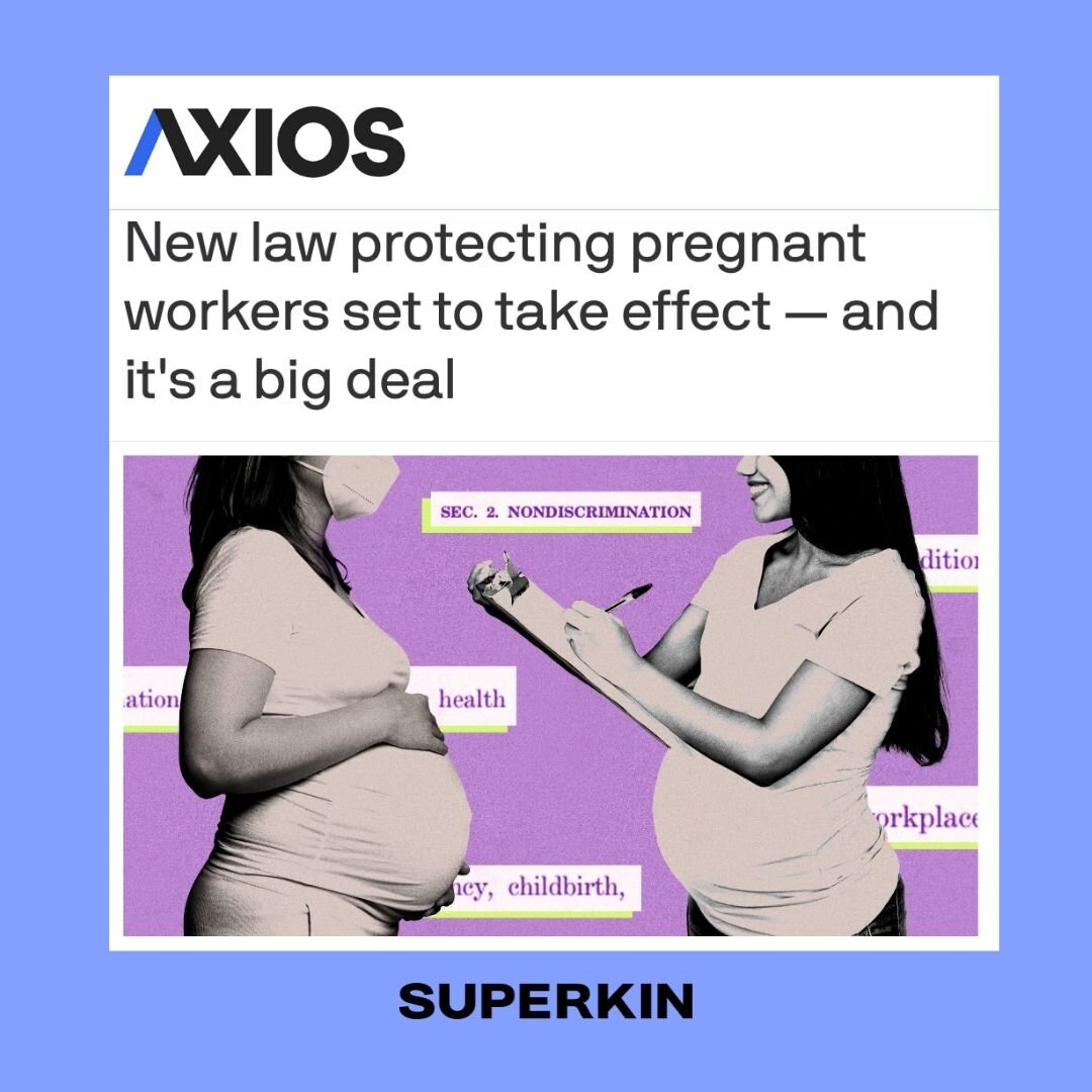 🎉 Good news! For the first time in nearly 4 decades, there is new legislation protecting pregnant workers and it goes into effect TODAY. ⁠
⁠
TL;DR: The Pregnant Workers Fairness Act requires employers with more than 15 employees to provide reasonabl