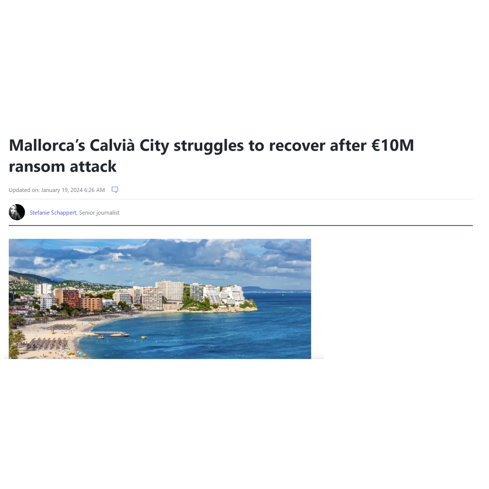Mallorca’s Calvià City struggles to recover after €10M ransom attack