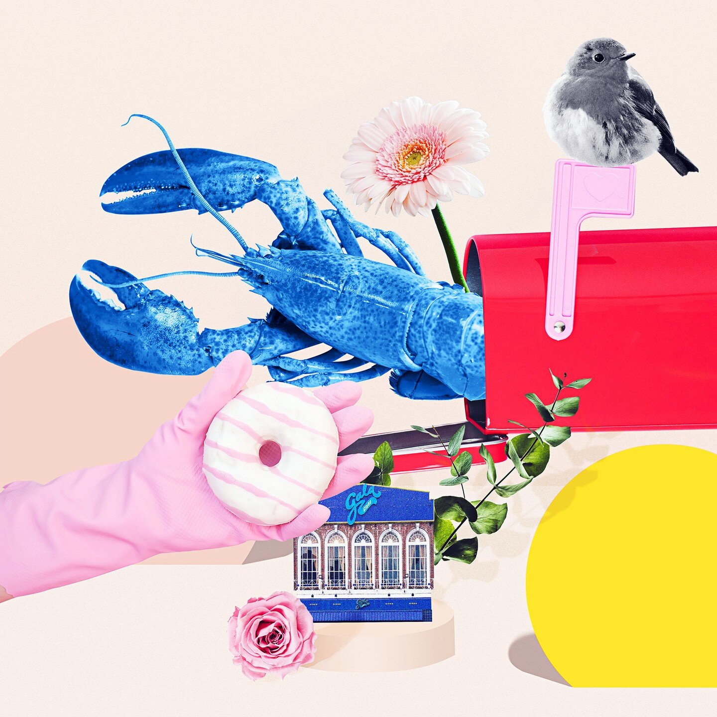 Lobster Mailbox 🦞🌸📮 
&equiv;  Popin Club x Margaux Hug &equiv;
🌈 Atelier Collage &amp; Ap&eacute;ro cr&eacute;atif 🍷 @hoteljardindecluny avec le Popin Club le Jeudi 24 f&eacute;vrier &agrave; 19h 🚀 Tickets et Booking 👉🏻👉🏻 @popinclub