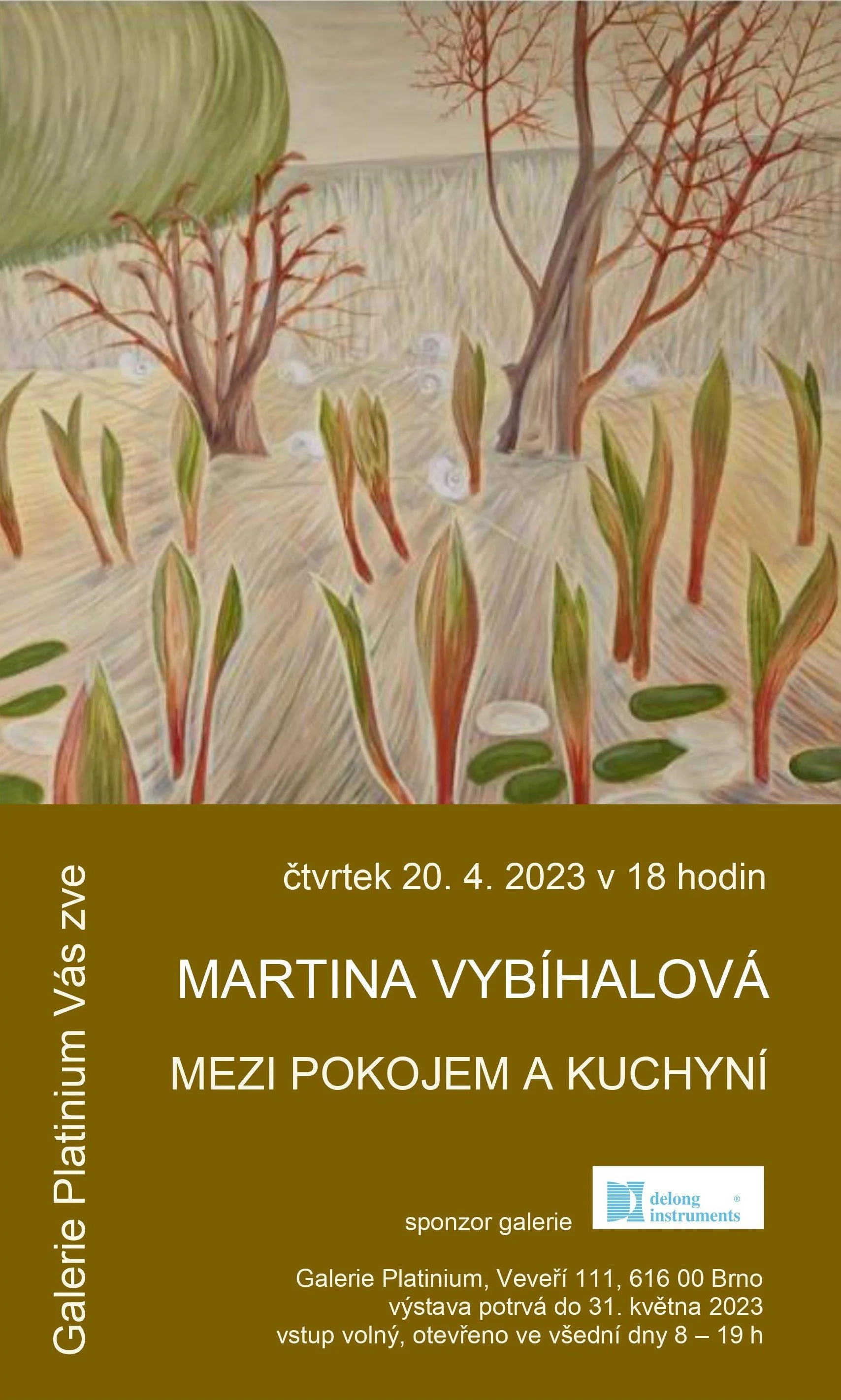 Pozvánka na výstavu Martina Vybíhalová, čtvrtek 20.4.2023, Galerie Platinium