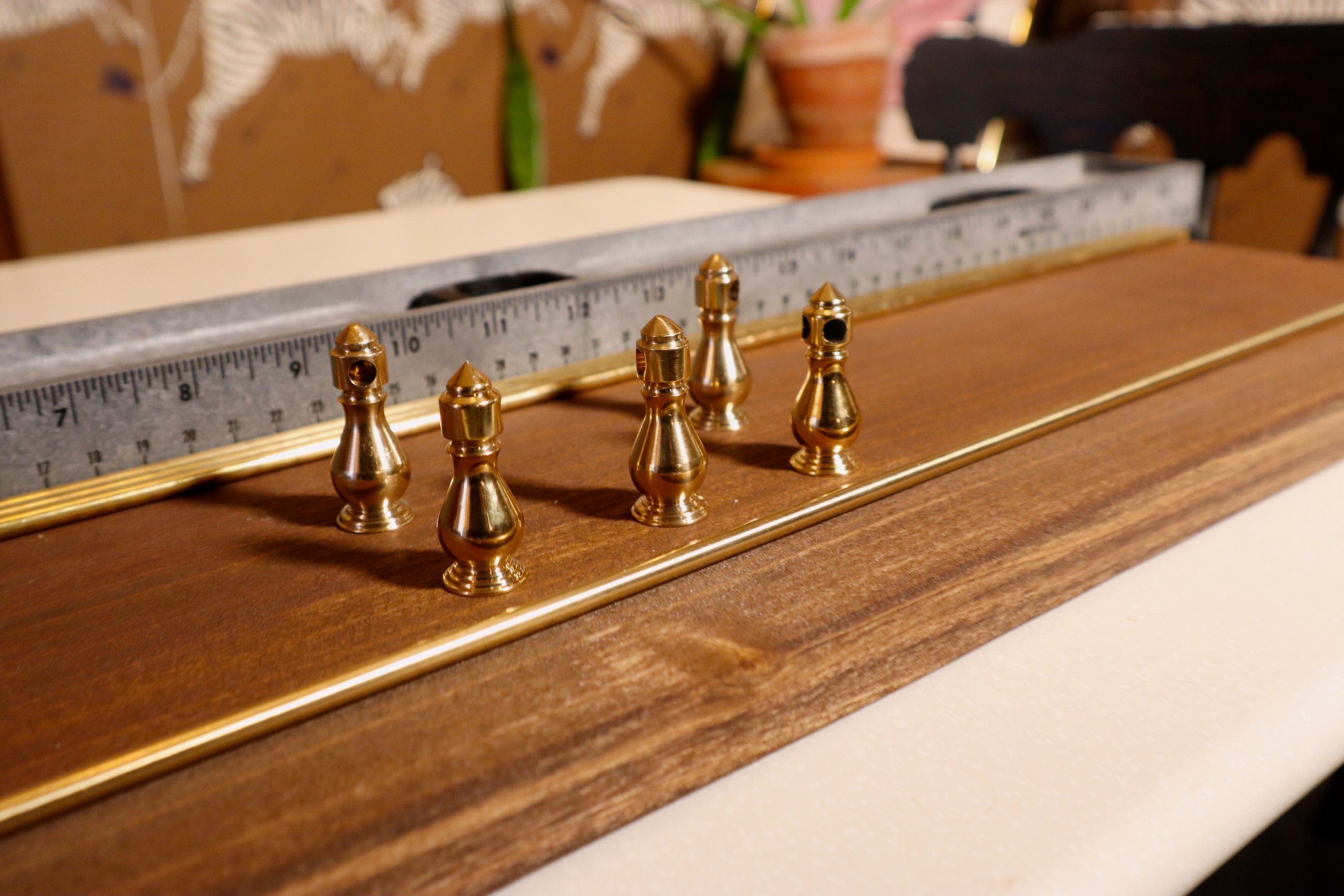 DIY: Apartment Bathroom Shelves With A Brass Gallery Rail — IMANI AT HOME