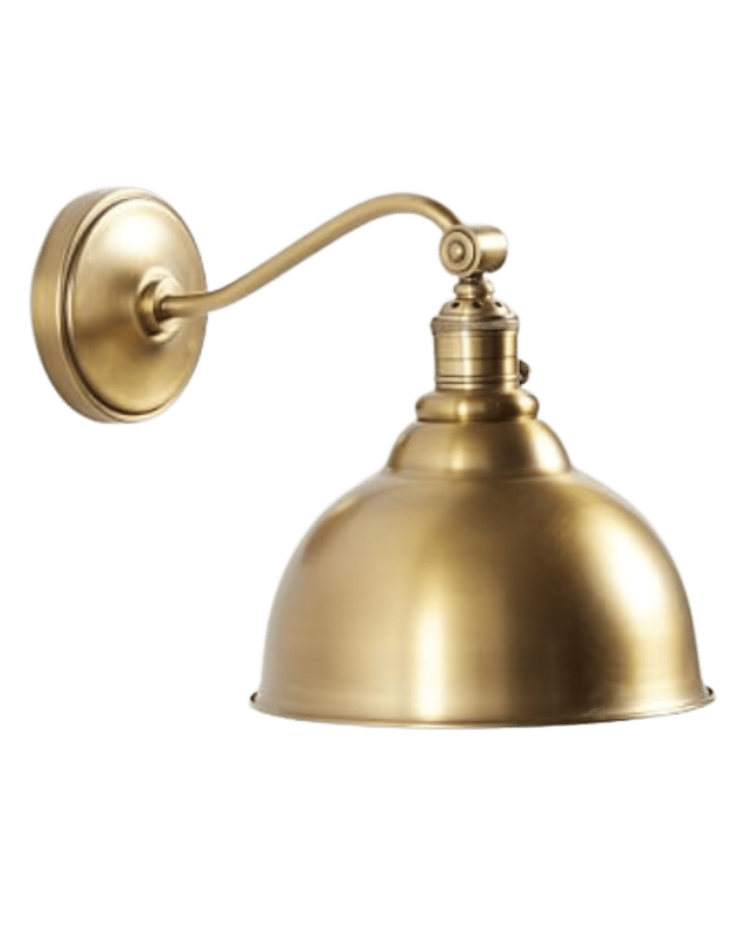 Curved Arm Metal Bell Sconce